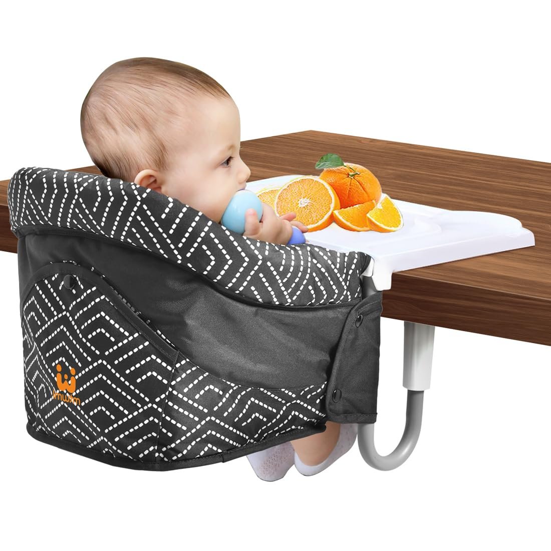 MTWML Hook On High Chair with Tray, Collapsible Portable Table Seat