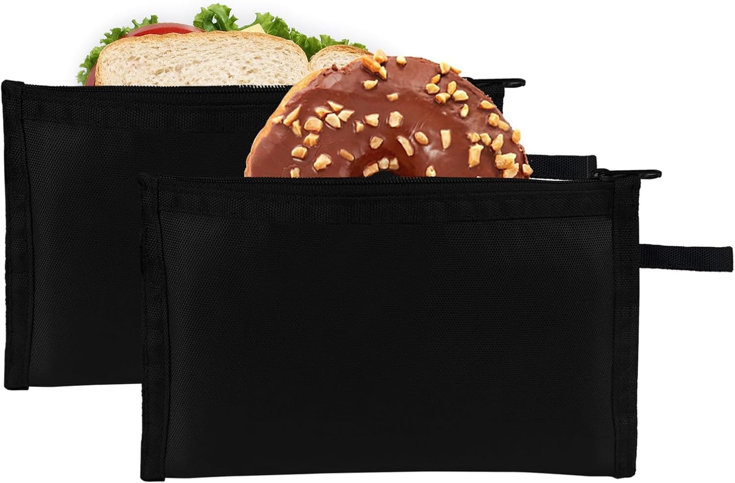 Moyad 2 Pack Reusable Snack Bags Small, Mini Zipper Lunch Pouches