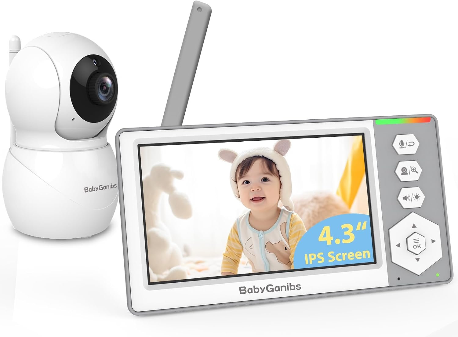 4.3” No WiFi Baby Monitor with Camera and Audio