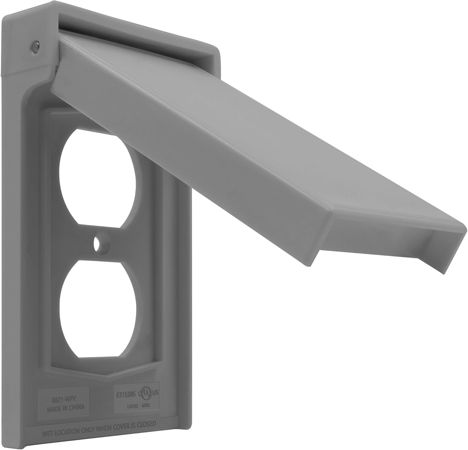 ENERLITES Vertical Outdoor Outlet Cover, Weatherproof Wall Plate, 1 Pack
