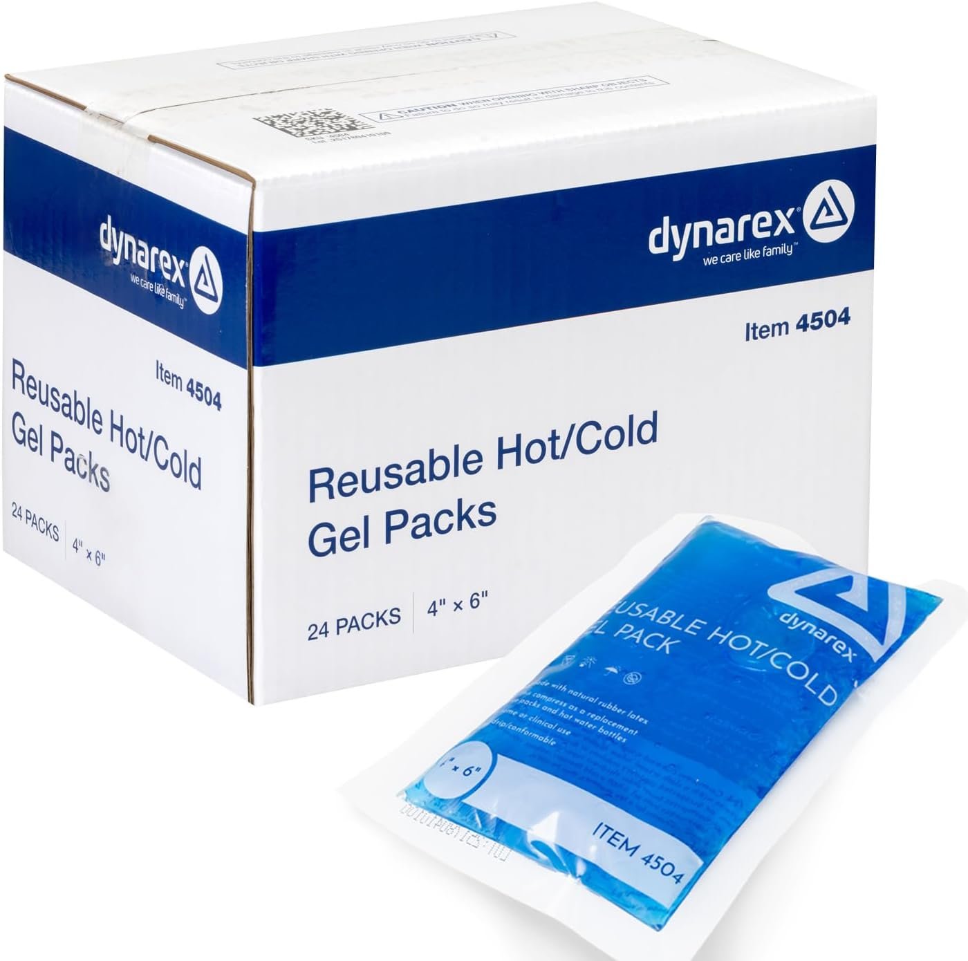 Dynarex Reusable Hot and Cold Gel Packs – 4″ x 6″ – Multi Purpose Compress for Injuries – Easy to Microwave or Freeze – First Aid, Sports, Home Use – 24 per Case