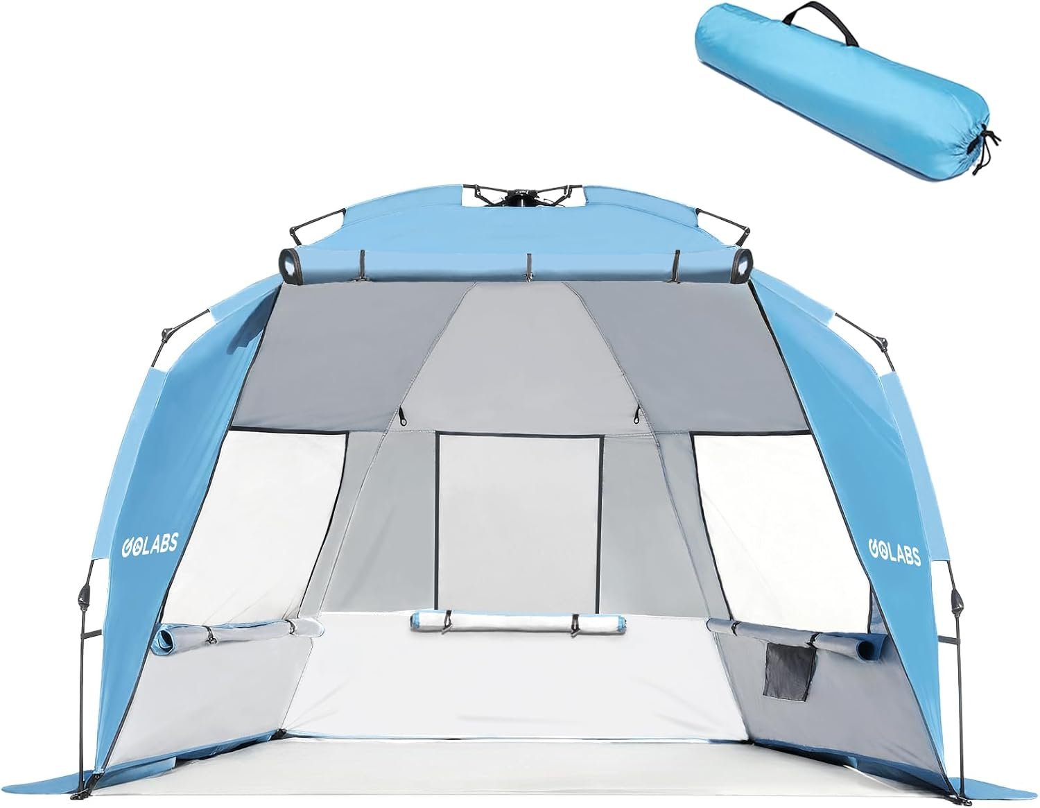 Golabs BT1 Pop up Beach Tent for 3 Person, 1-Min Setup by Pre-Attached Pole