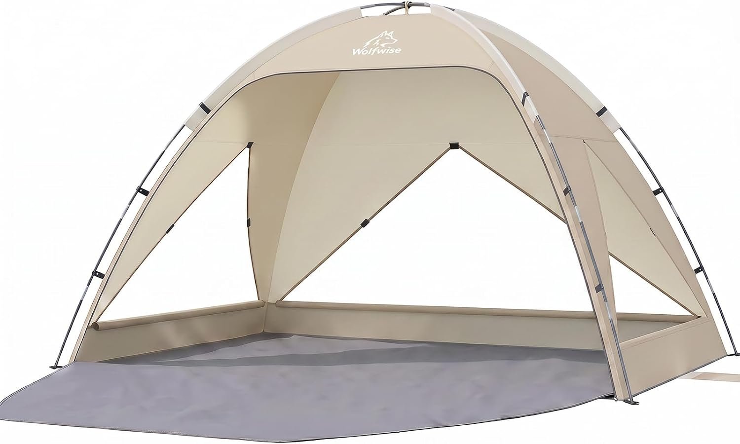 Wolfwise Beach Tent Sun Shelter Portable, Large 3-4 Person Sunshade Cabana