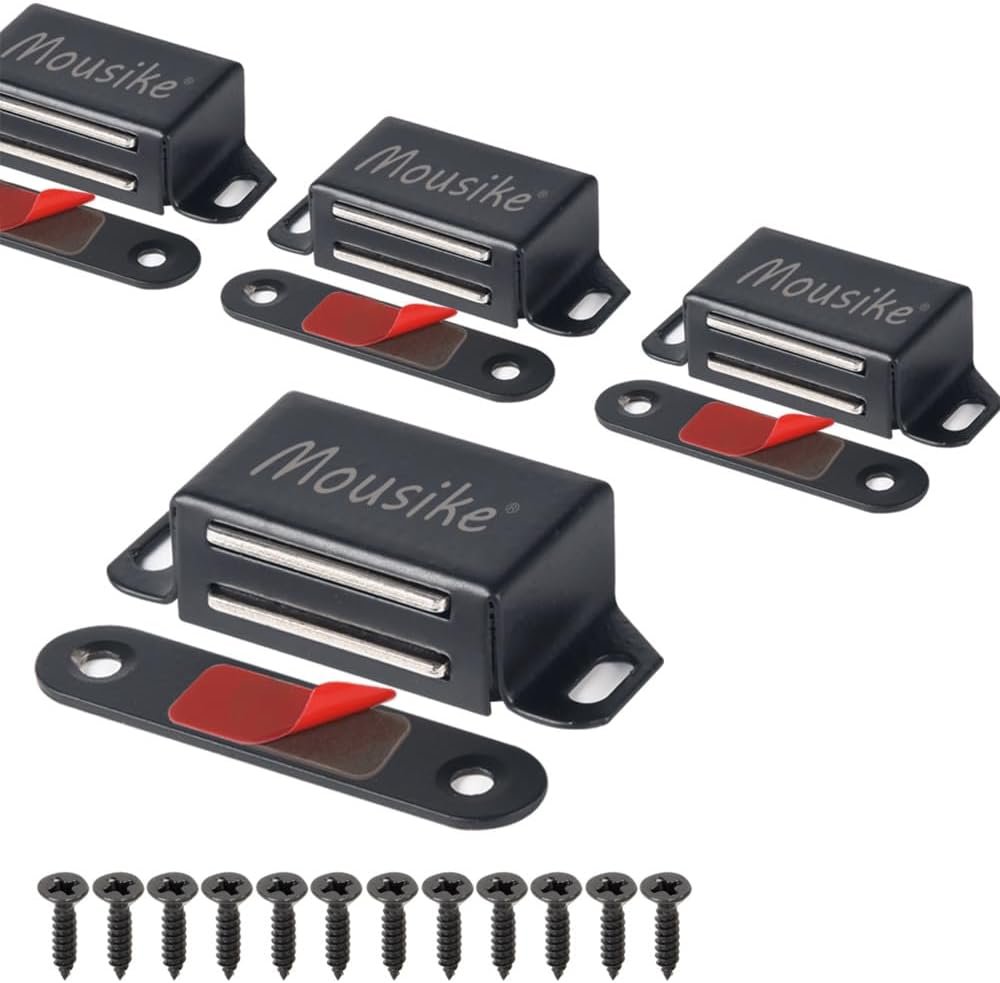 Mousike Cabinet Magnets 30lb Strong Catch for Kitchen Cupboard Door 4Pack