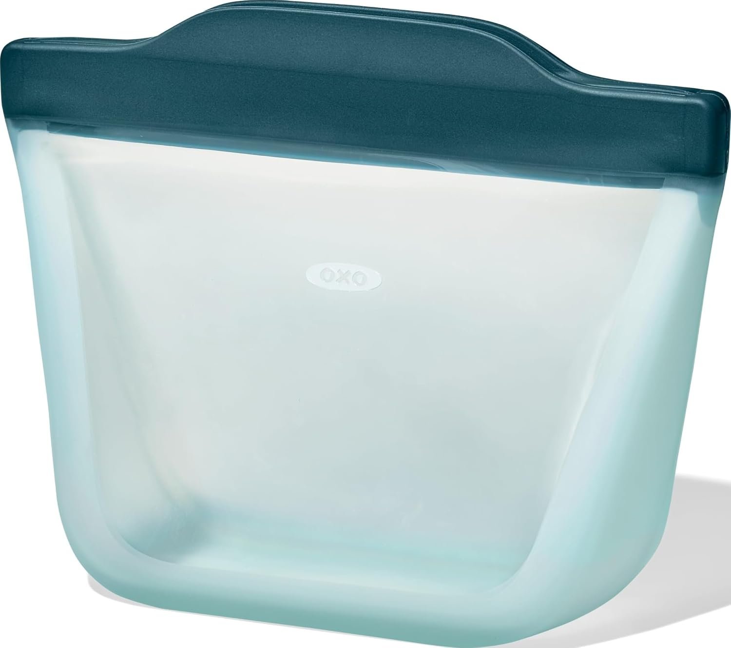 OXO Good Grips Silicone Reusable Bag – Stand-Up Snack (12 oz), Lagoon