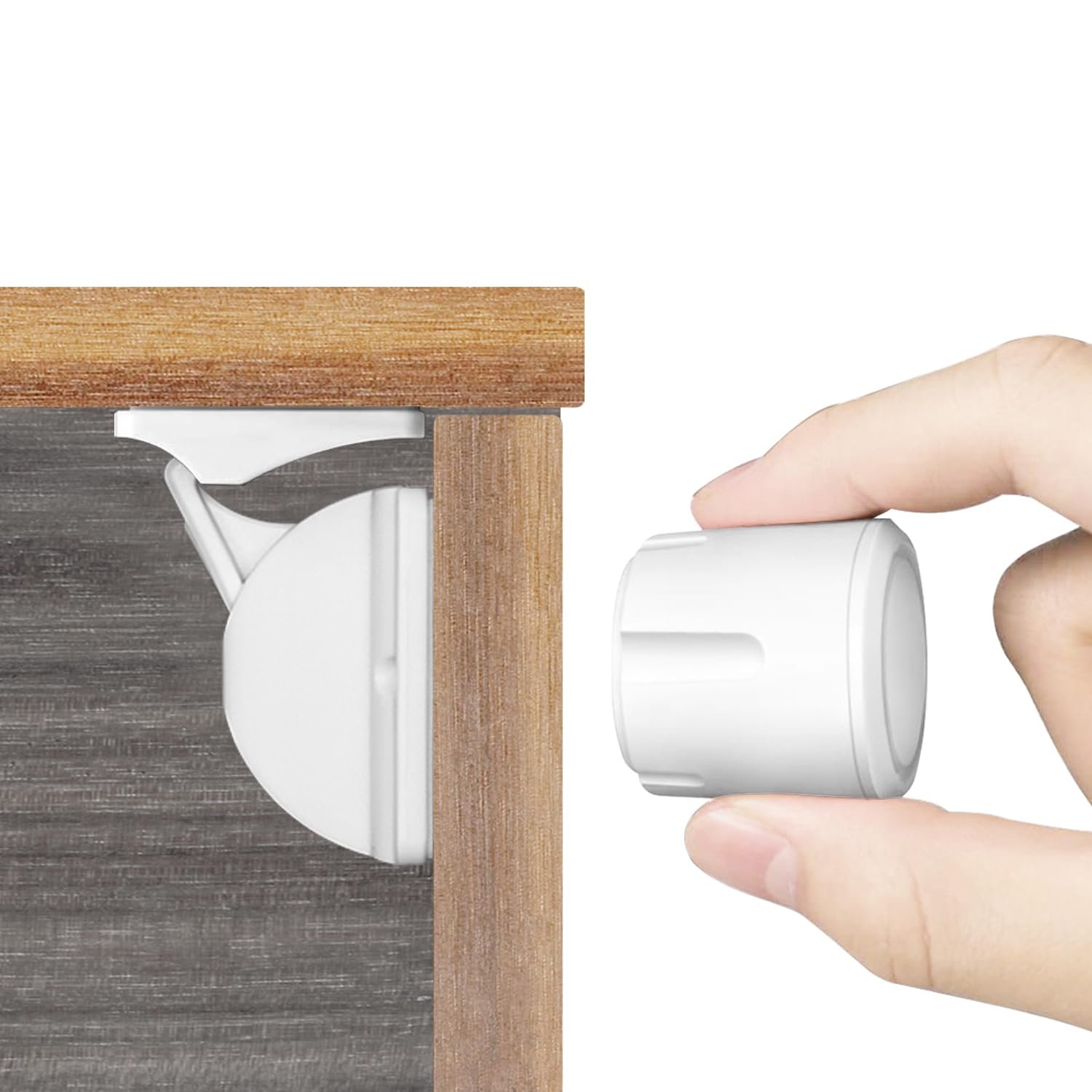 Baby Proofing Magnetic Cabinet Locks – Child Safety for Cabinets, Drawers & Cupboards – 16 Locks 3 Keys – No Drilling Easy Install by DOMILE (General, Pack, 16)