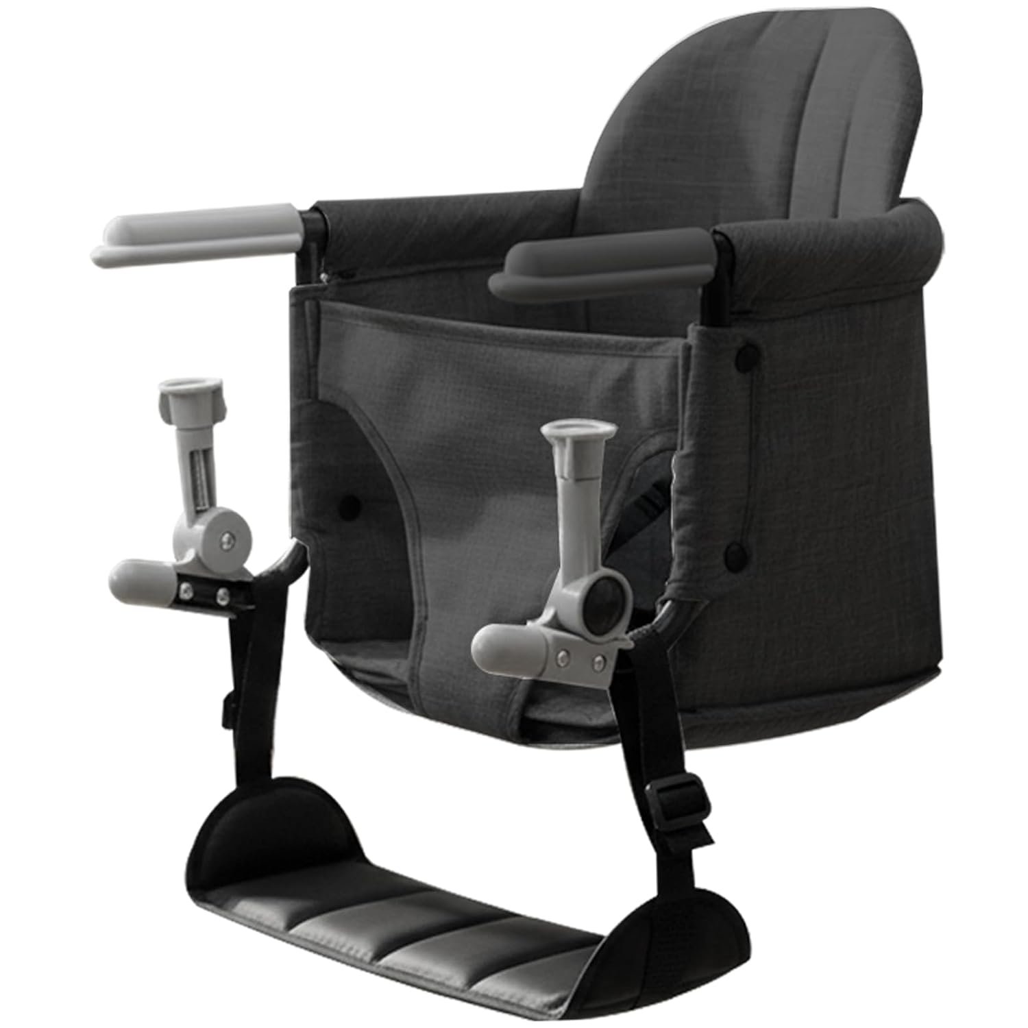 Lvvbaby Portable Baby High Chair-Foldable Convertible Table for Travel & Home,Clamp-On High Chair Space-Saving Design with 2-Position Anti-Slip Clamp,3-Point Safety Harness Lightweight 4.3lbs