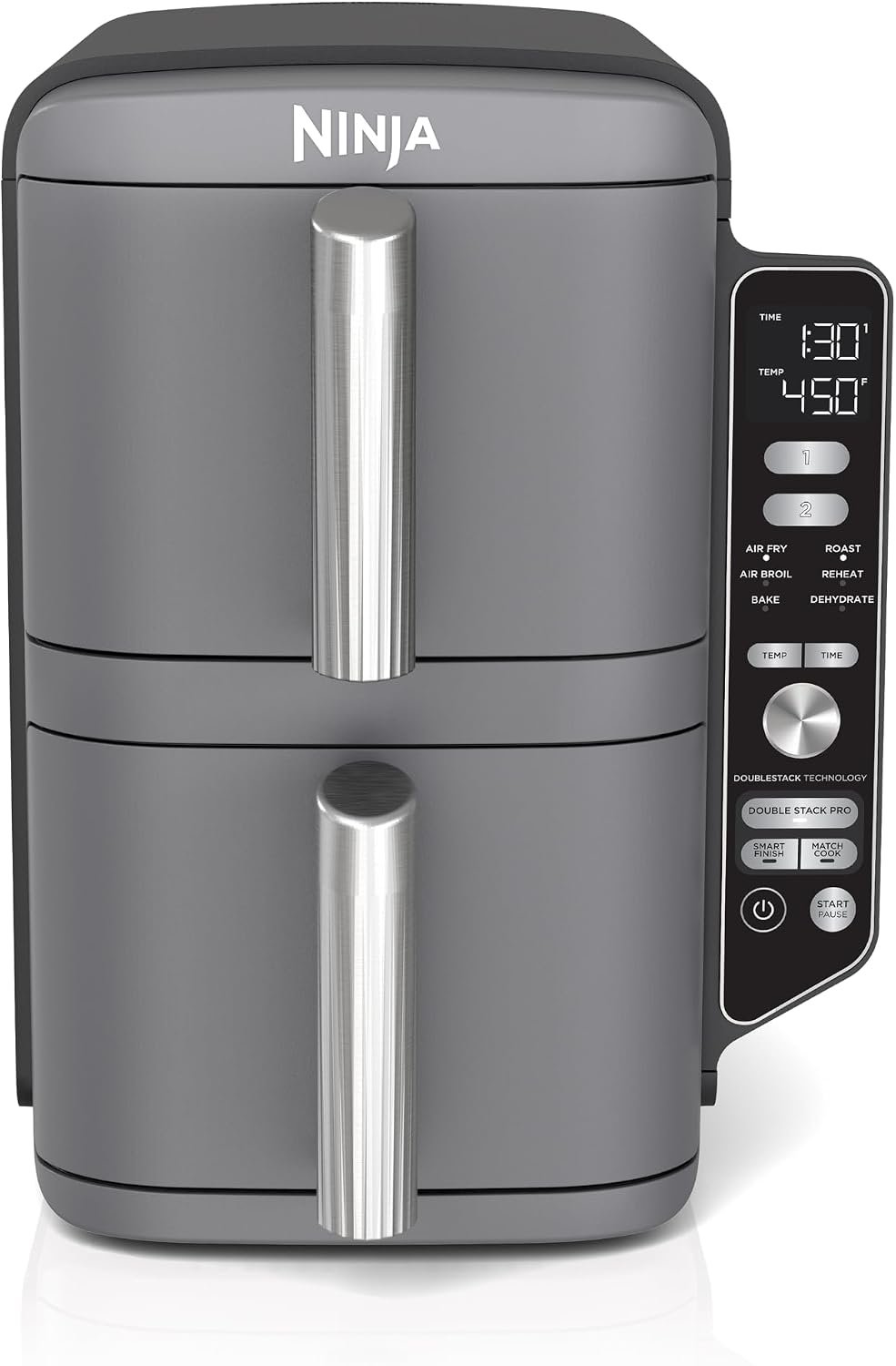 Ninja Air Fryer DoubleStack XL, 10 Qt, 6-in-1, Deep Grey, SL401