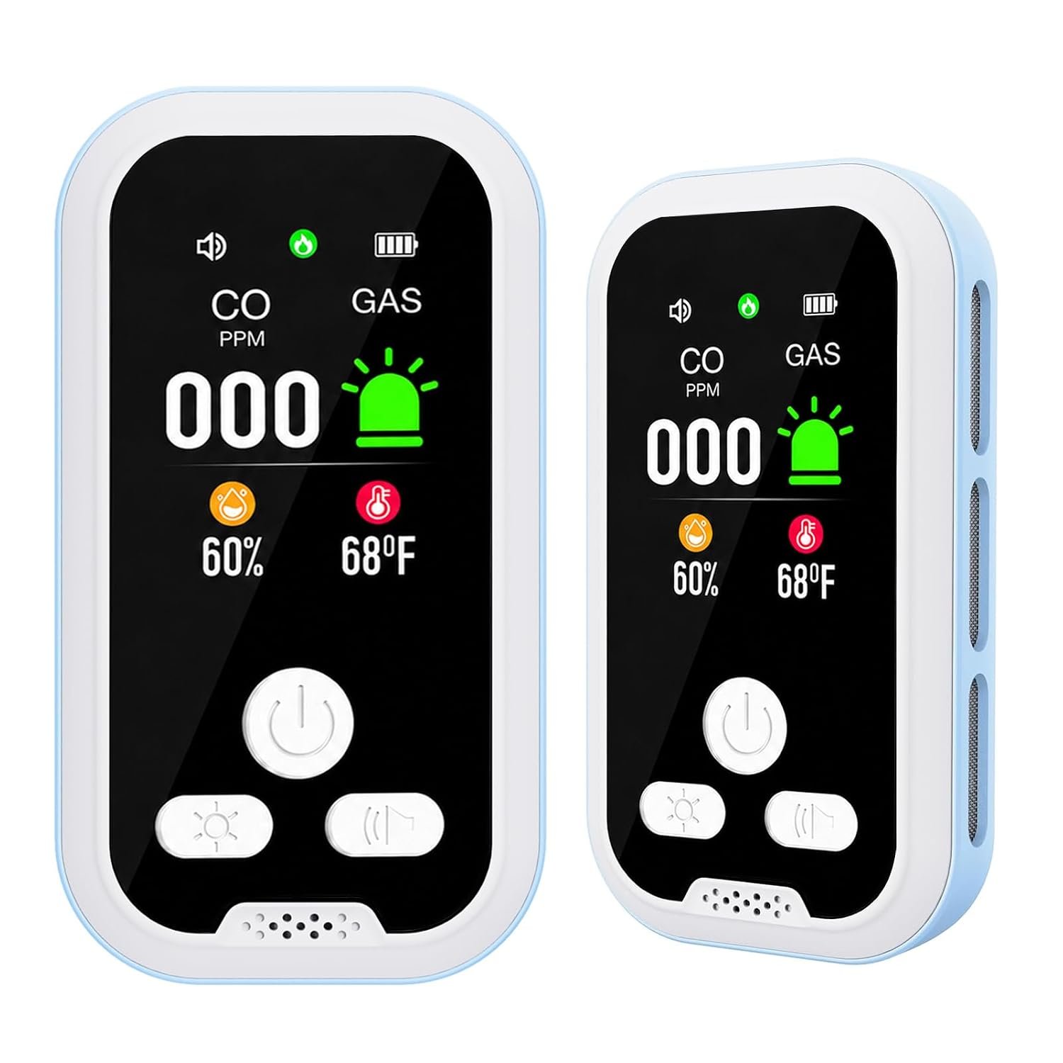 2 Pack Smart Indoor Air Quality Monitor Portable Tester with LCD Display