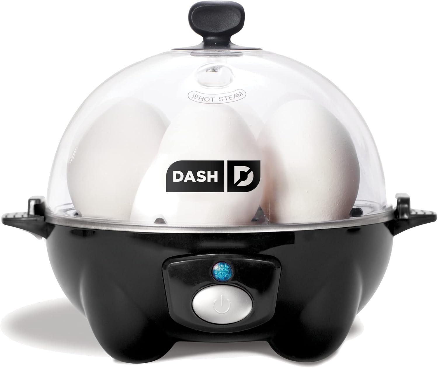 Dash Rapid Egg Cooker: 6 Egg Capacity Electric Egg Cooker for Hard Boiled Eggs, Poached Eggs, Scrambled Eggs, or Omelets with Auto Shut Off Feature – Black (DEC005BK)