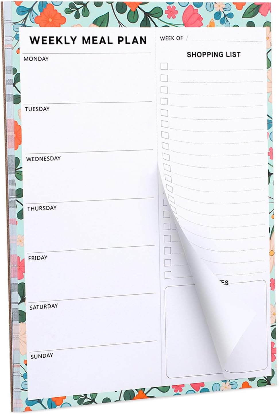 Thboxes 60 Sheets Magnetic Weekly Meal Planner for Fridge, Grocery List Pad