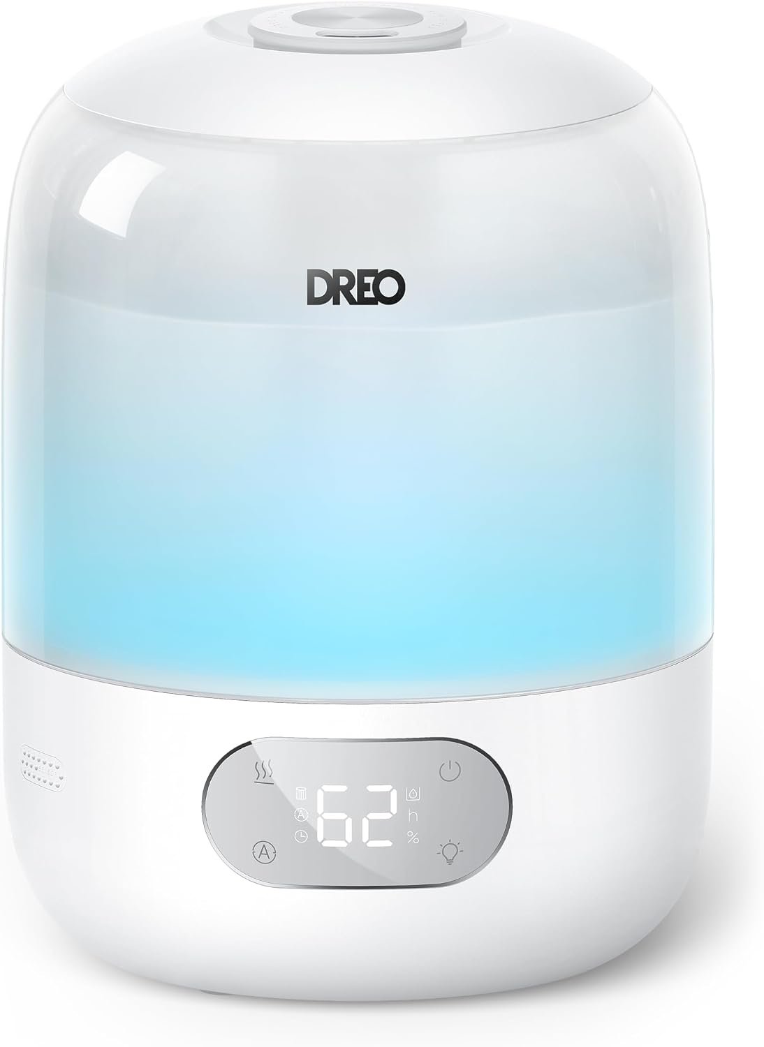 DREO Cool Mist Humidifiers for Baby, 3L Top Fill, 26dB Quite, Ambient Indicator Light for Nursery, Less Refill, Indoor