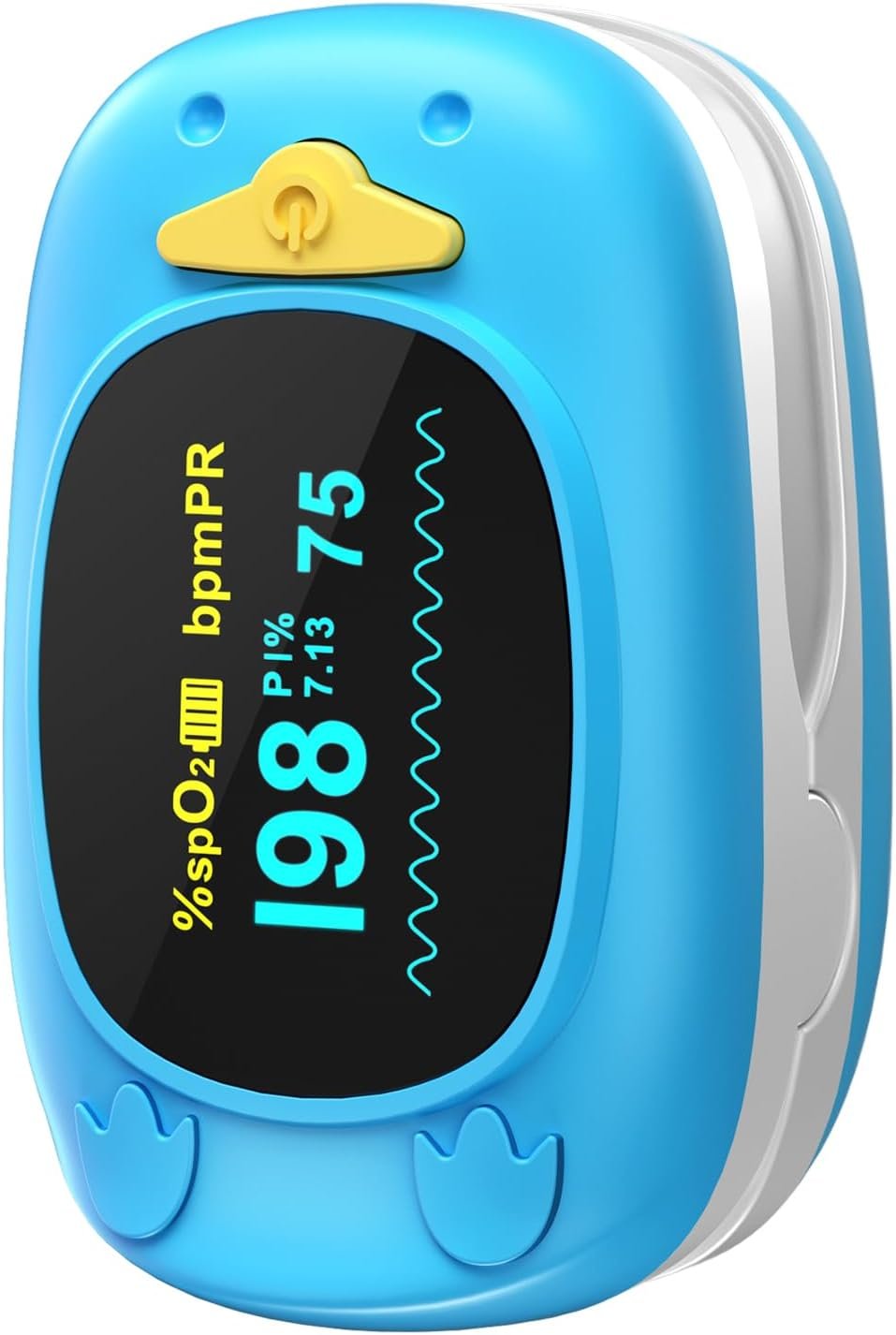 Healthtree JKS50A fingertip Pulse Oximeter with Small Finger Clip, SpO2 Blood Oxygen Monitor with OLED Display, Heart Rate Monitor, Portable O2 Saturation Tracker for Family Daily Health Monitoring