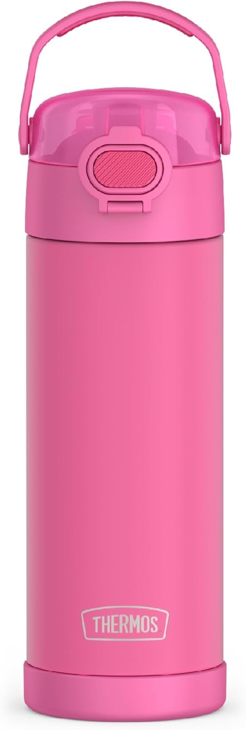 THERMOS FUNTAINER Water Bottle with Spout, 16oz, Neon Pink