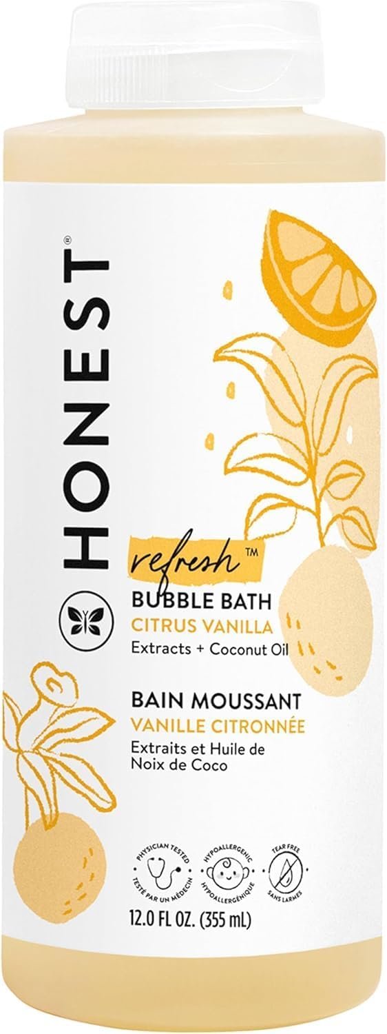 The Honest Company Bubble Bath, Tear-Free, Citrus Vanilla Refresh, 12 fl oz