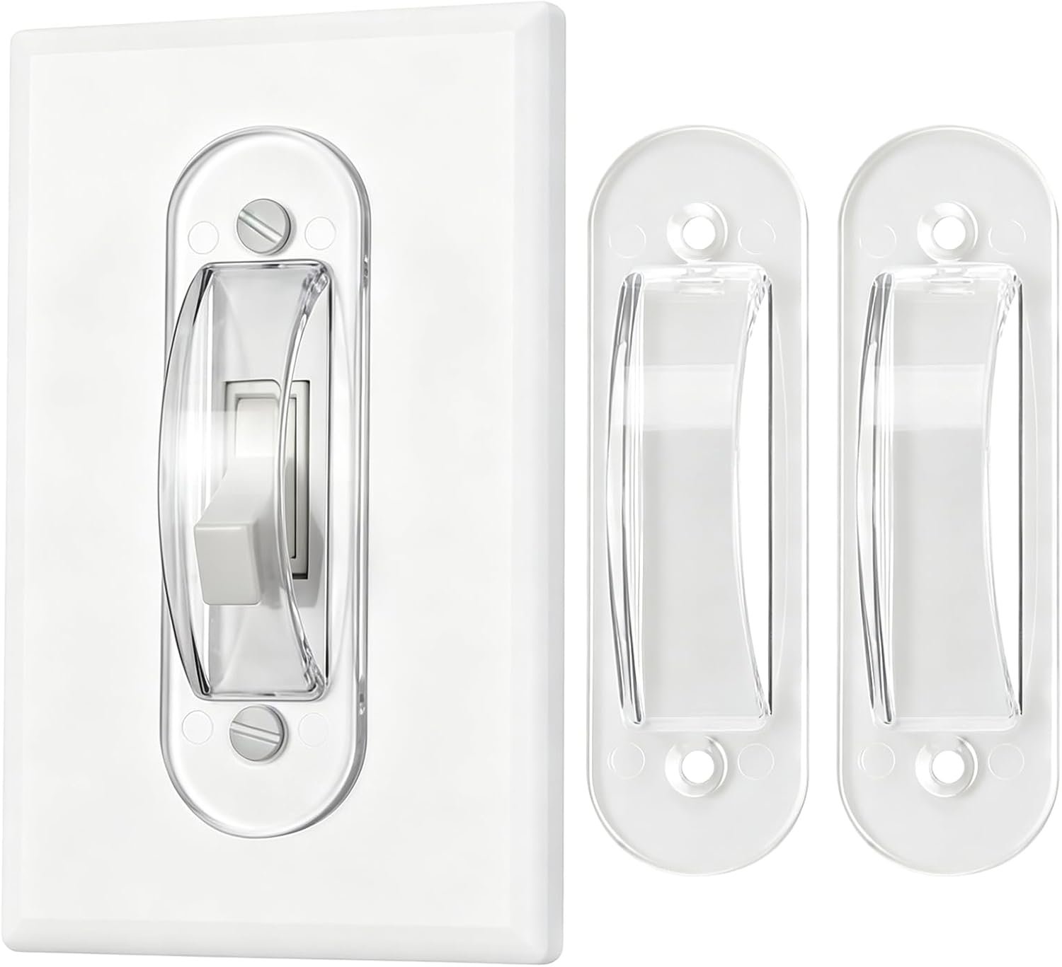 Wall Switch Guards Plate Covers Child Safety Security Home Decor (2 Pack), Clear – Keeps Light Switch ON Or Off Prevent Accidental Device Turn On or Off…