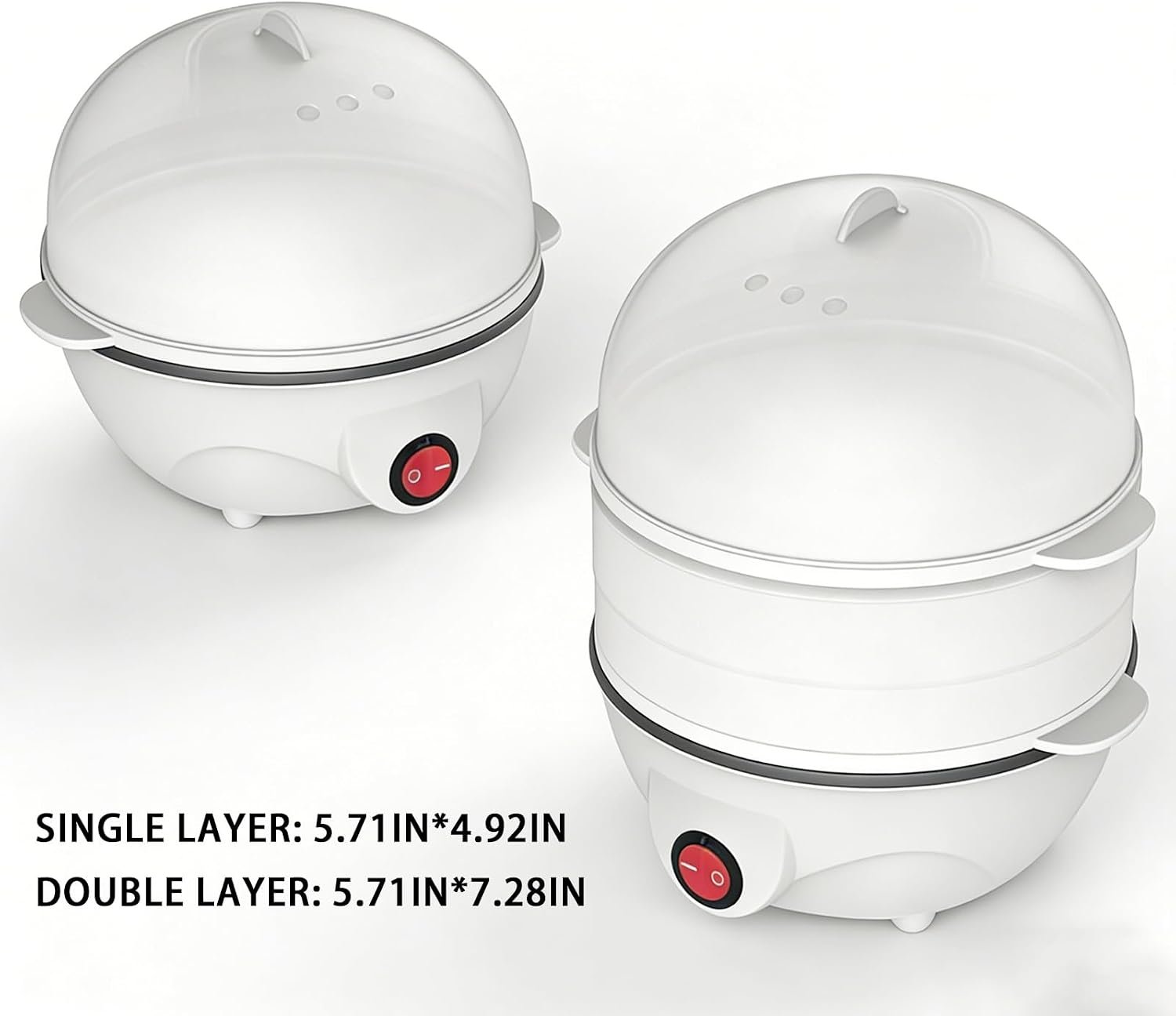 2 Tier Electric Egg Cooker with Auto Shut Off, 14 Egg Capacity Rapid Egg Cooker