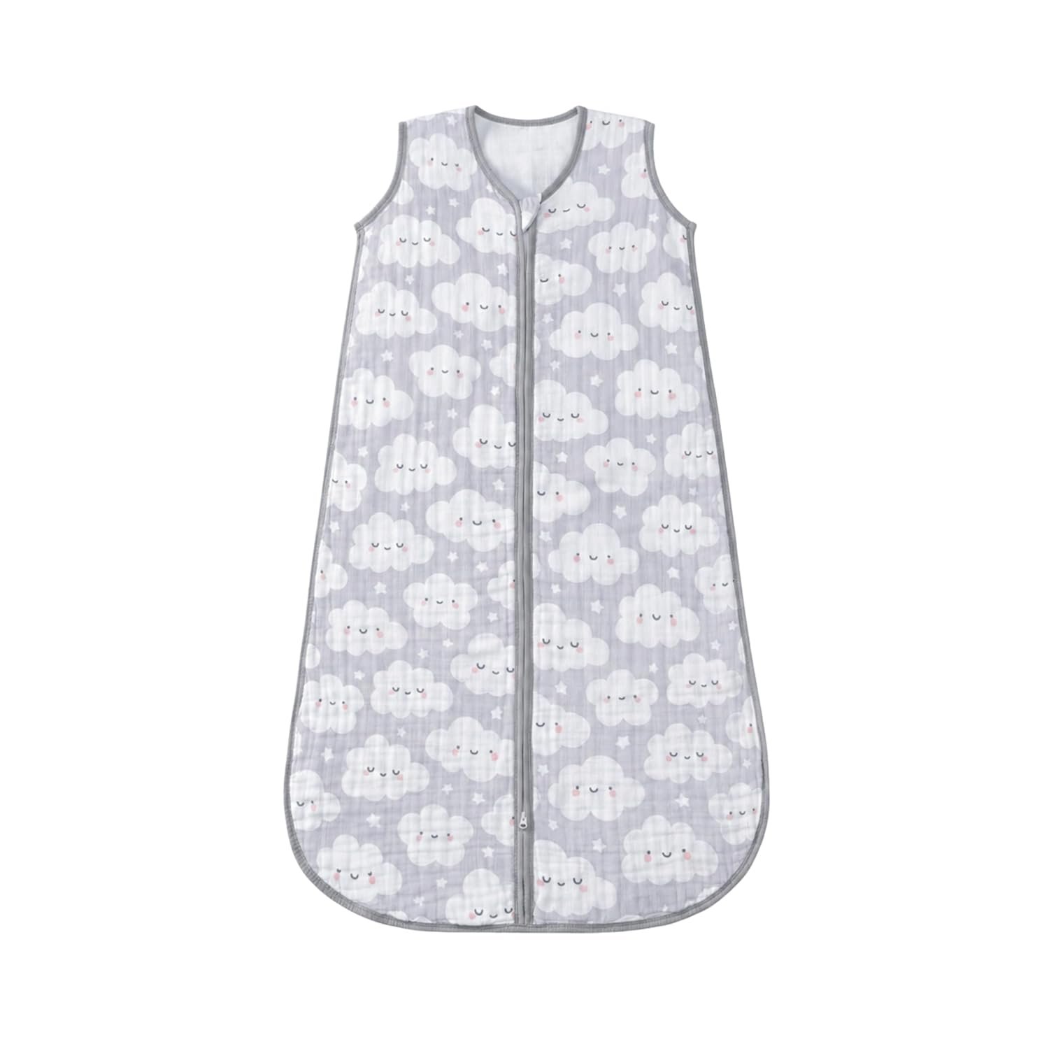 TADO MUSLIN Baby Sleep Sack 2-4 T Baby Wearable Blanket 100% Organic Cotton 0.5 TOG Toddler Sleep Sacks 2- Way Zipper Soft 4 Layers Muslin 2T 3T 4T Cloud