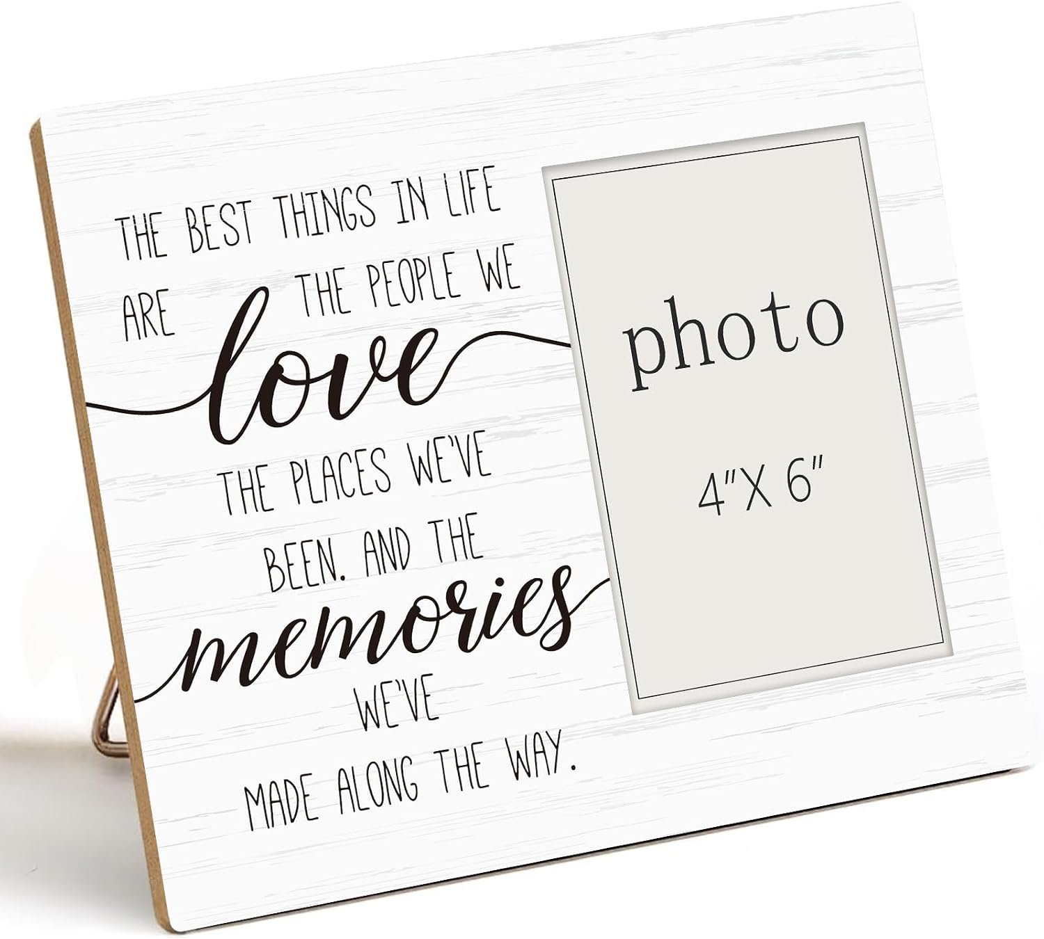 Family Picture Frame Gifts – The Best Things in Life Are the People We Love, Wooden Photo Frame Gifts for Family Friend Birthday, Inspirational Friendship Gift for Home Decor, Tabletop Wall Display (4×6 Inch Photo)