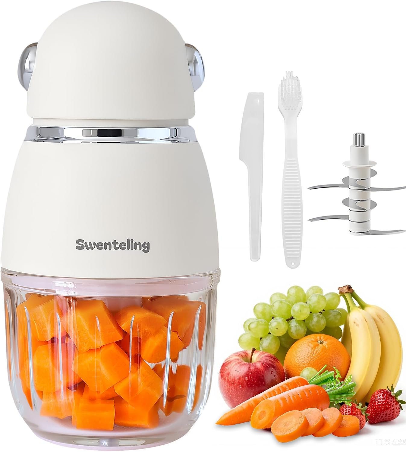 Baby Food Maker, Mini Baby Blender, Small Food Processor, BPA-Free