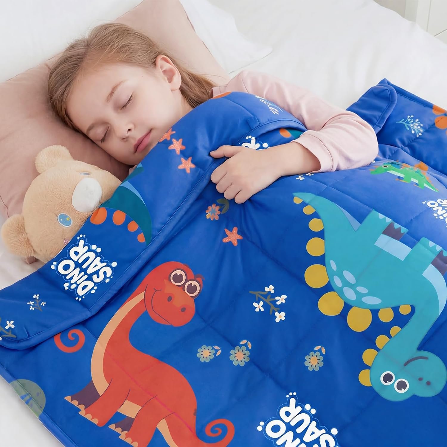 Dinosaur Weighted Blanket 5lbs Cool Small Heavy Throw Blanket Gifts 36″x48″