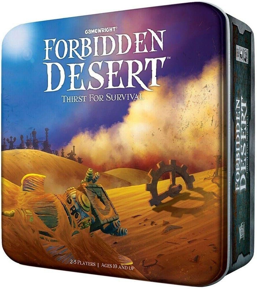Gamewright – Forbidden Desert Cooperative Survival Adventure Board Game for 2-5 Players – Family Strategy for Ages 10+