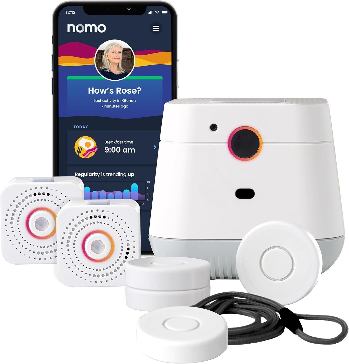 Nomo Medical Alert System with Fall Detection for Seniors at Home