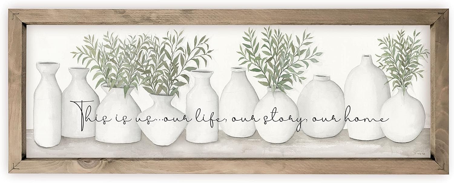 This Is Us Our Life Our Story Our Home – Framed Wood Sign 8×24