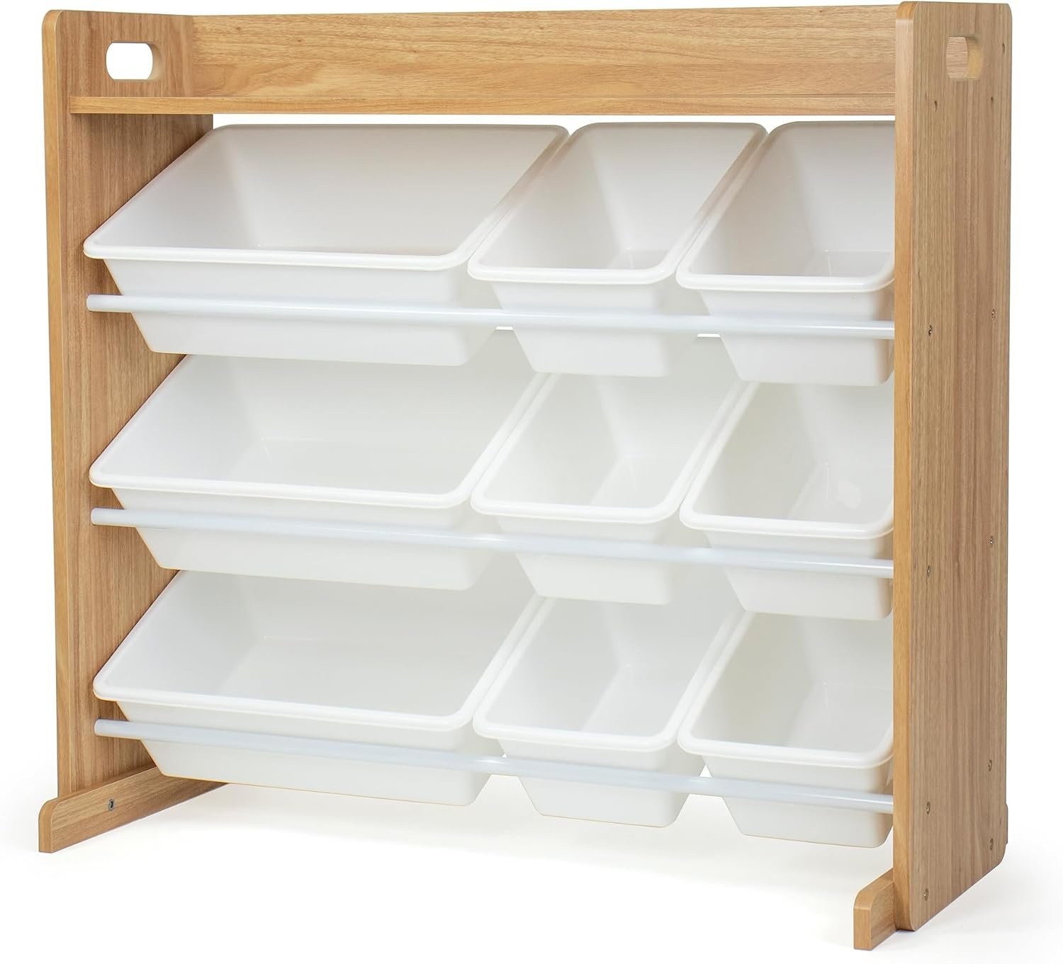 Humble Crew Kids Toy Organizer with Display Shelf, 9 Bins, 3 Tier Storage