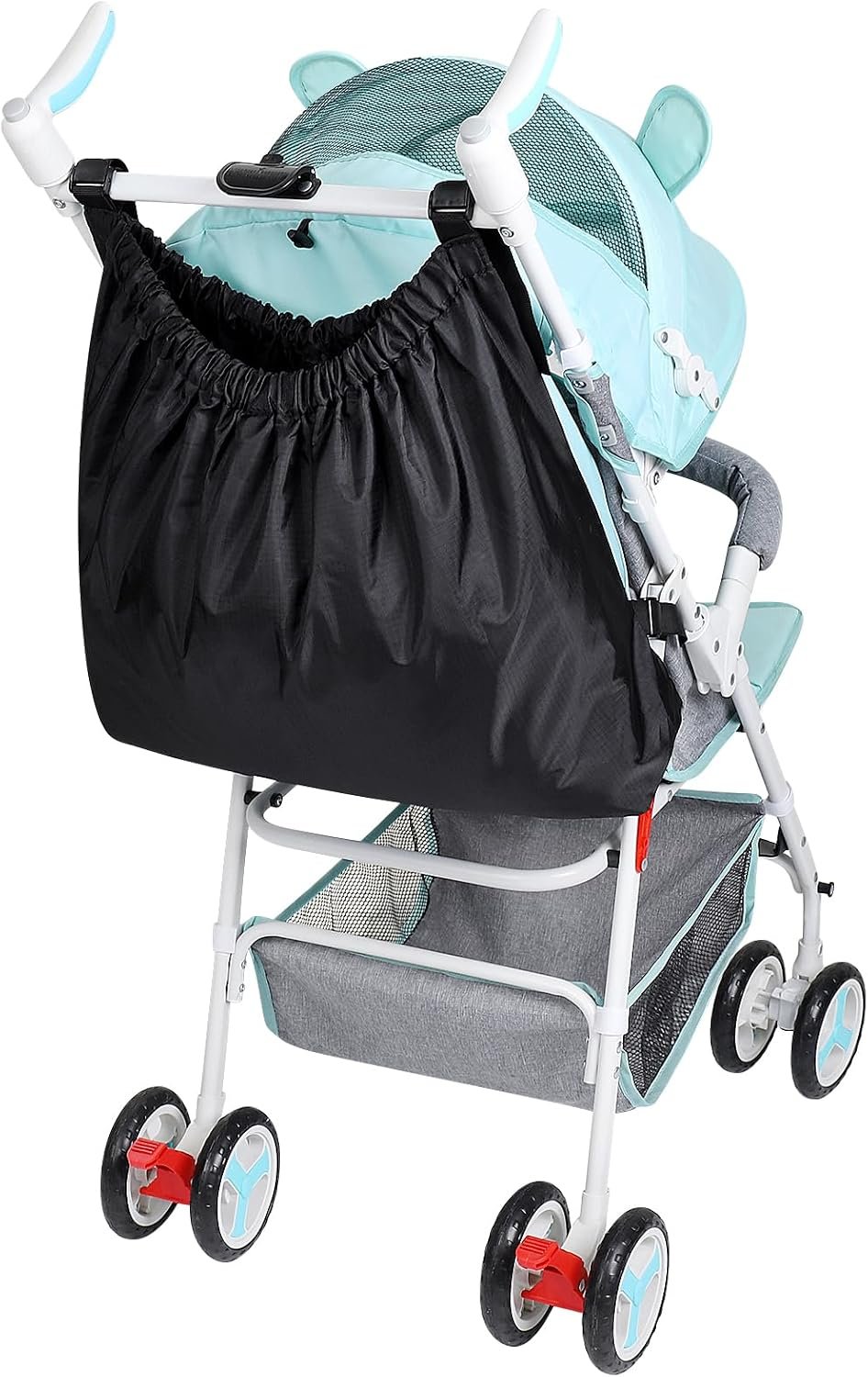 Accmor Stroller Organizer, Universal Stroller Bag for Uppababy, Baby Jogger, Britax Strollers, Adjustable Large Storage Accessories Caddy for Stroller and Crib