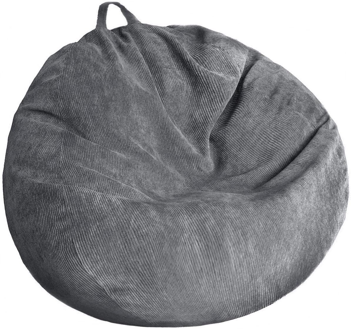 Kisoy Stuffed Animal Storage Bean Bag Chair Cover (No Filler) Washable