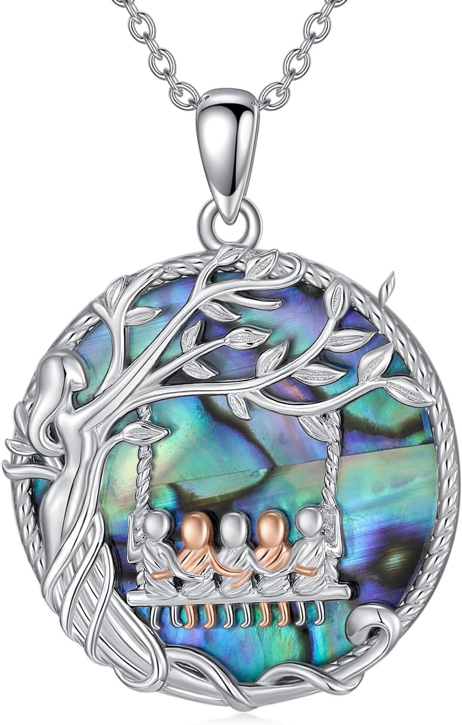 TOUPOP Gifts for Mom Mother and Daughter/Son Necklace Sterling Silver Tree of Life Jewelry Christmas Birthday for Women Wife Grandma