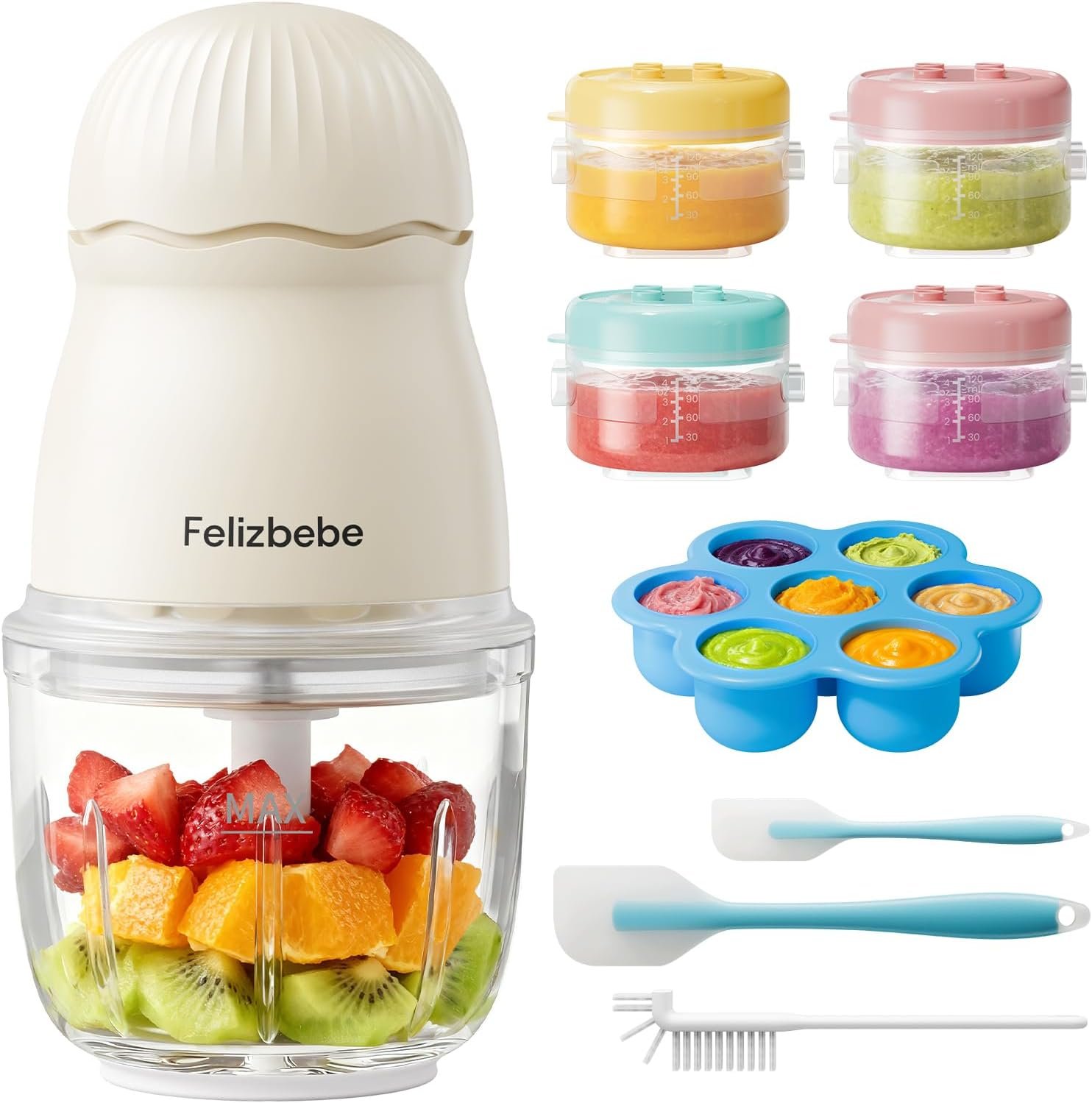 Baby Food Maker, Small Baby Food Processor Set, 10oz Puree Blender