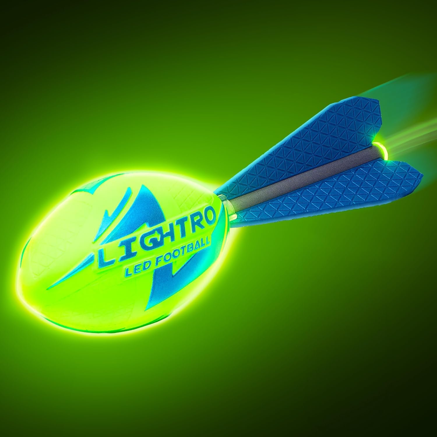 LIGHTRO – Foam Glow in the Dark Football – Super Bright – Smart LEDs – Batteries Included – Football Game for Kids 8 9 10 11 12 – A Perfect Birthday and Summer Gift