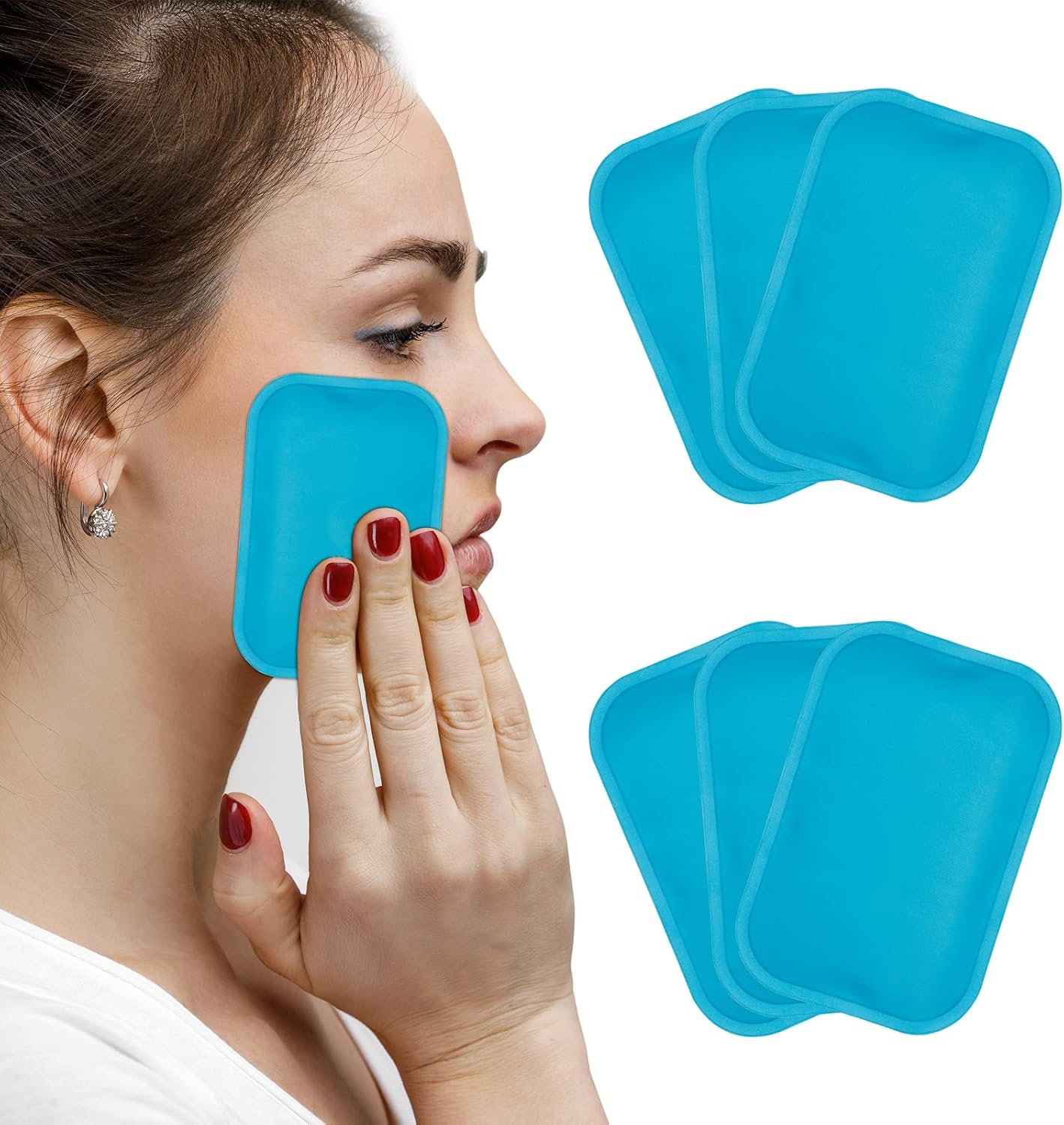 Small Ice Packs, 6 Pcs, Reusable Mini Gel Hot Cold Pack Compress for Injury