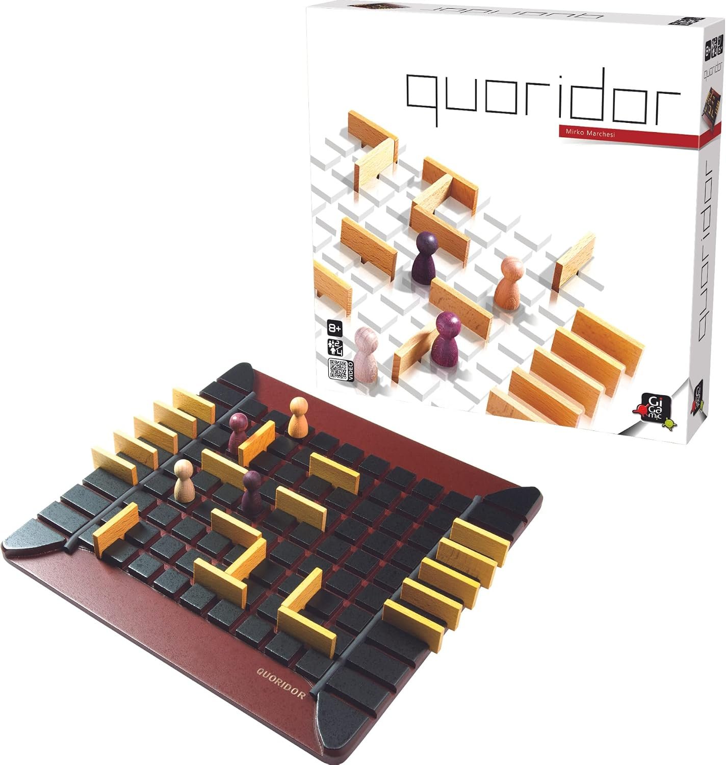 Quoridor – Over 1 Million Sold! Mensa Select Winner | Wooden Abstract Strategy Game for Adults and Families | Ages 8+ | 2 to 4 Players | 1 Minute to Learn, 15 Minutes to Play