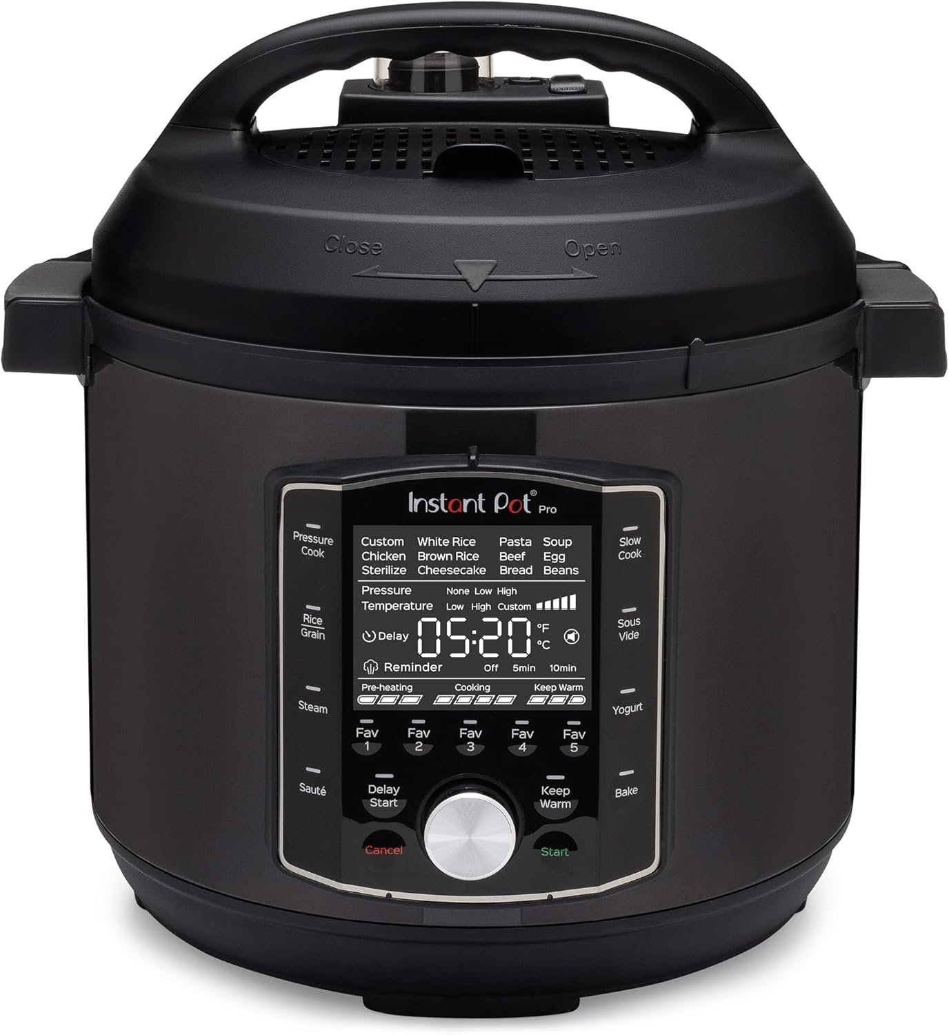 Instant Pot Pro 8 Qt 10-in-1 Electric Pressure Cooker, Black