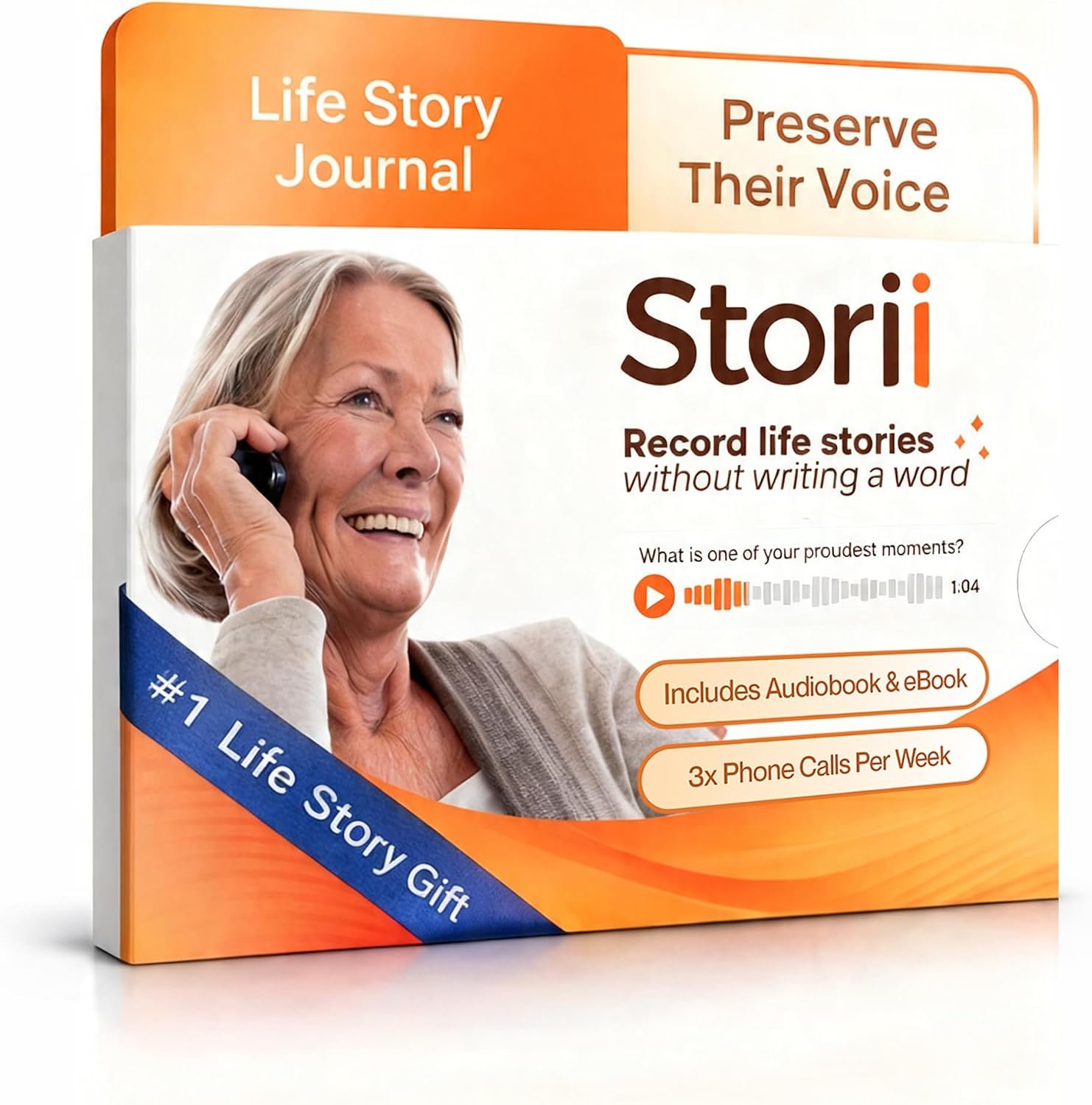 Storii – Life Story Journal: Voice Memoir Gift for Grandparents, Mom & Dad