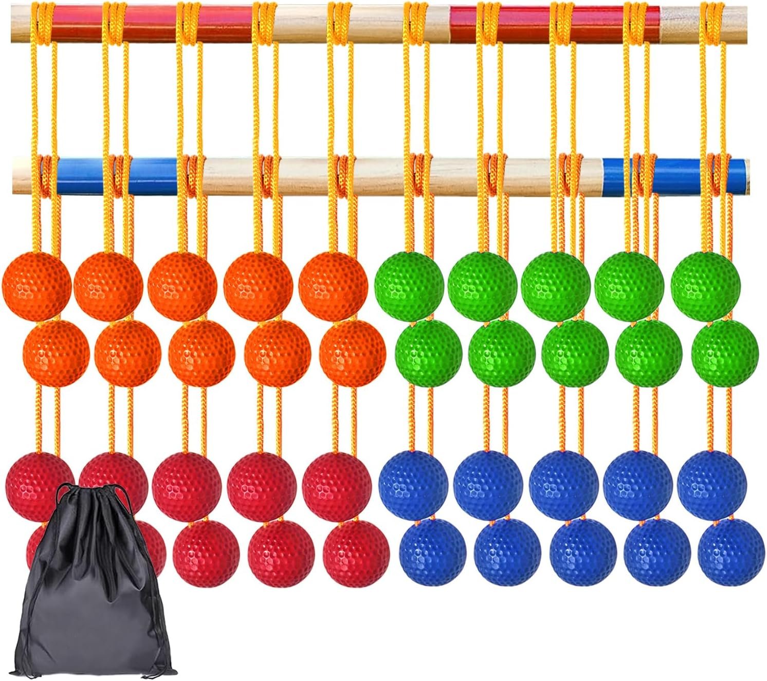 20/12 Pack Ladder Balls Ladder Toss Balls Replacement with Storage Bag for Toss Match Garden Outdoor Throwing Game