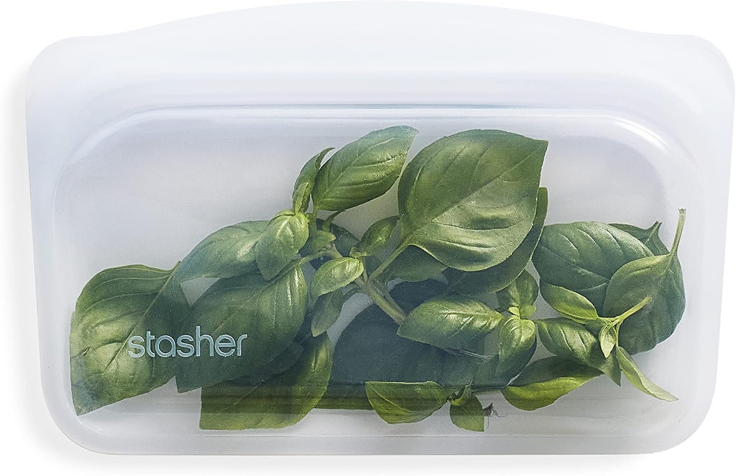 Stasher Premium Reusable Silicone Food Storage Snack Bag, Clear, 12 oz