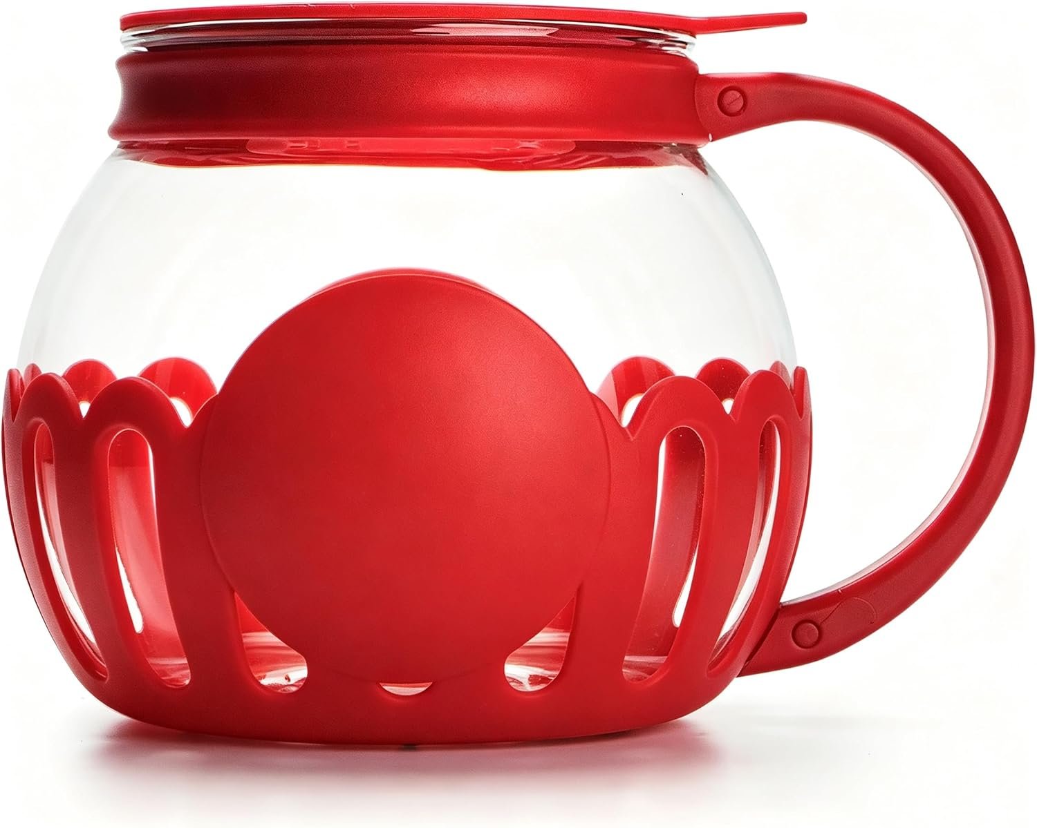 1.5 Qt Borosilicate Glass Microwave Popcorn Popper