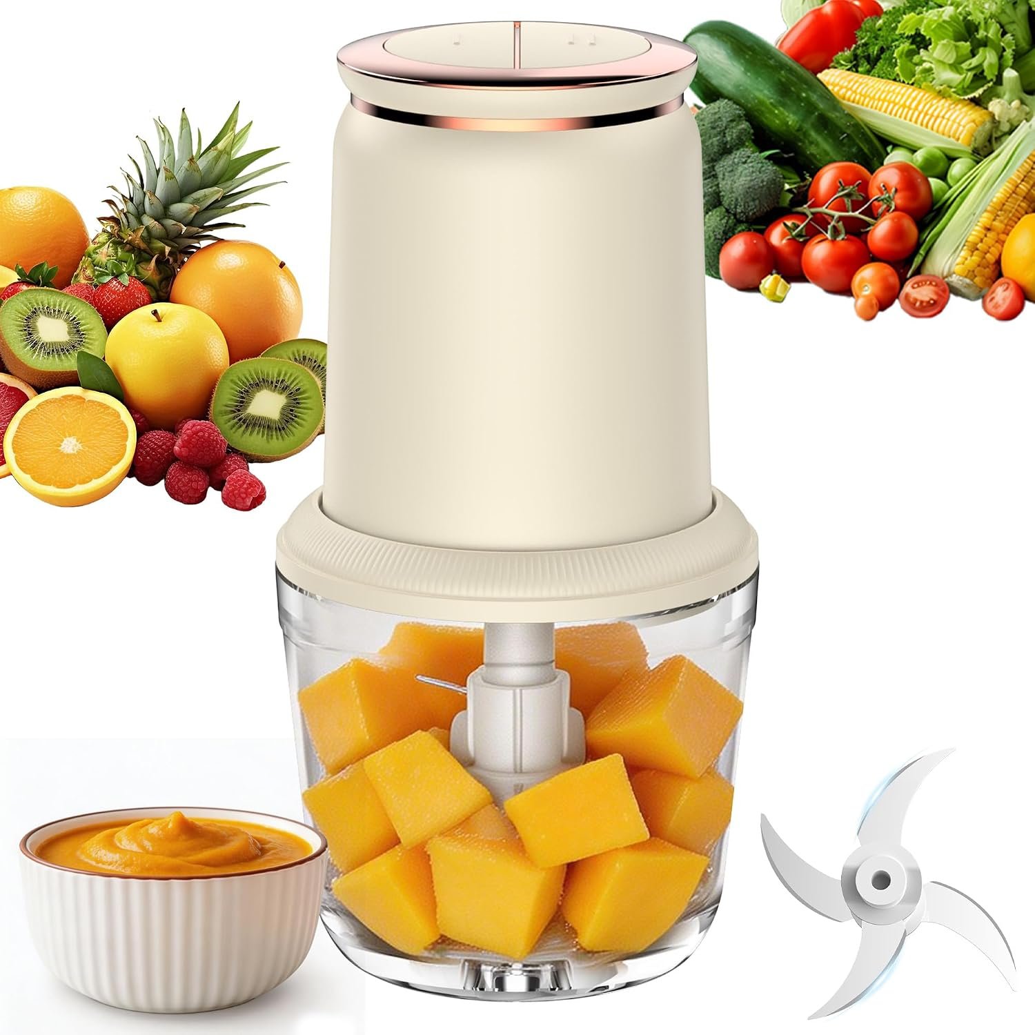 Glass Baby Food Maker，Mini Baby Food Blender and Puree Processor 20oz