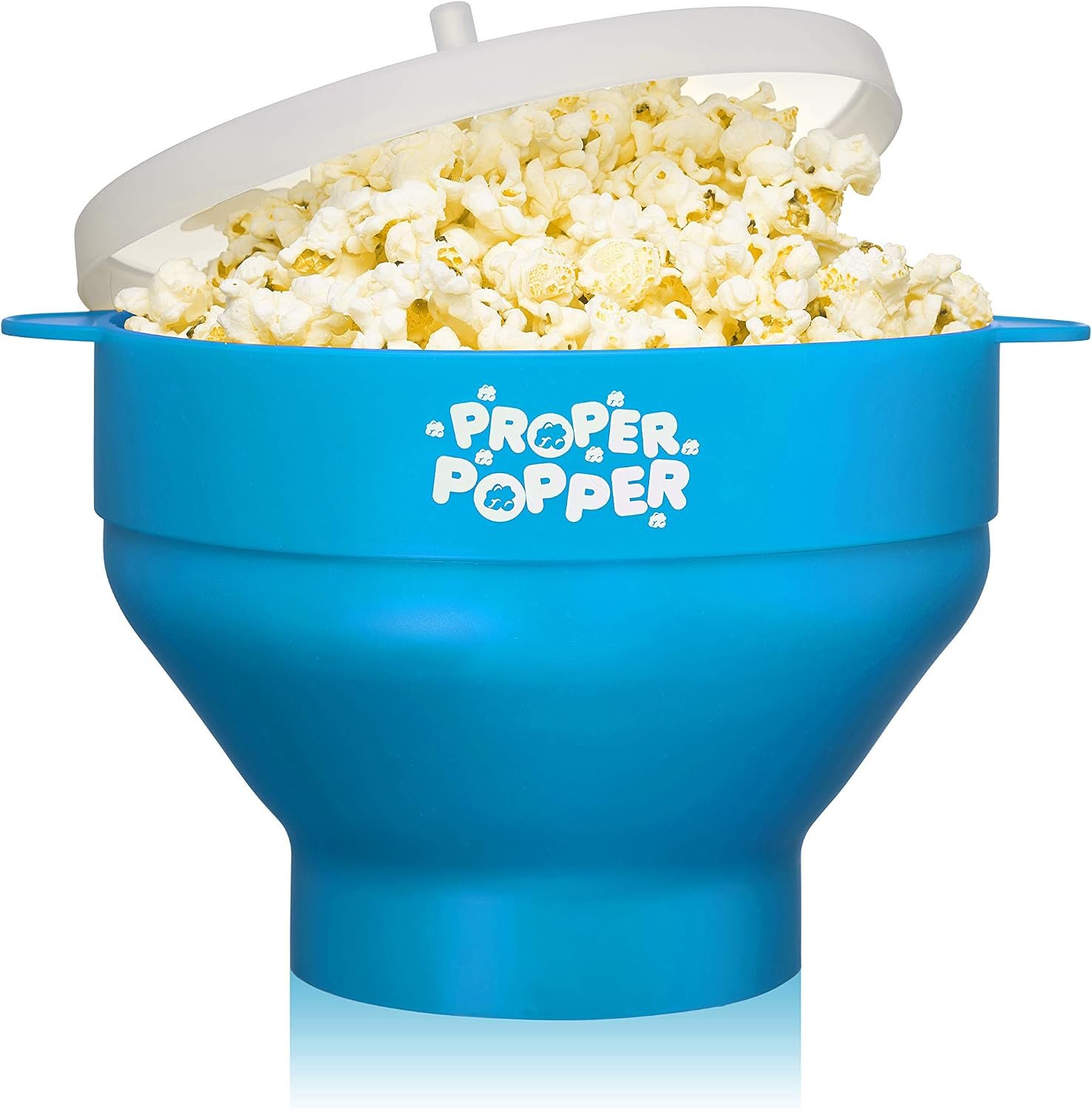 The Original Proper Popper Microwave Popcorn Popper, Silicone Popcorn Maker, Collapsible Bowl BPA Free & Dishwasher Safe – (Turquoise)