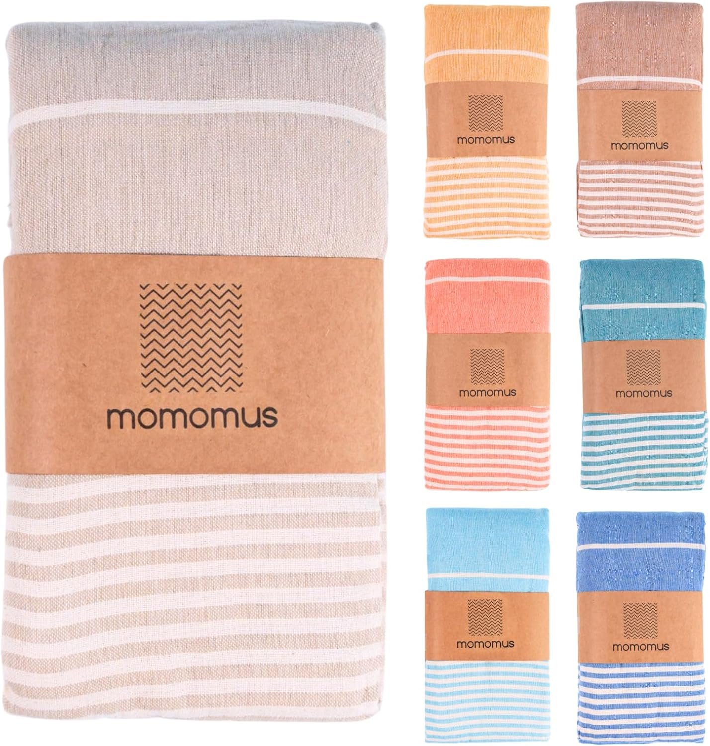 Extra Large Beach Blanket Sand Free Cotton Turkish Style 83×94 in