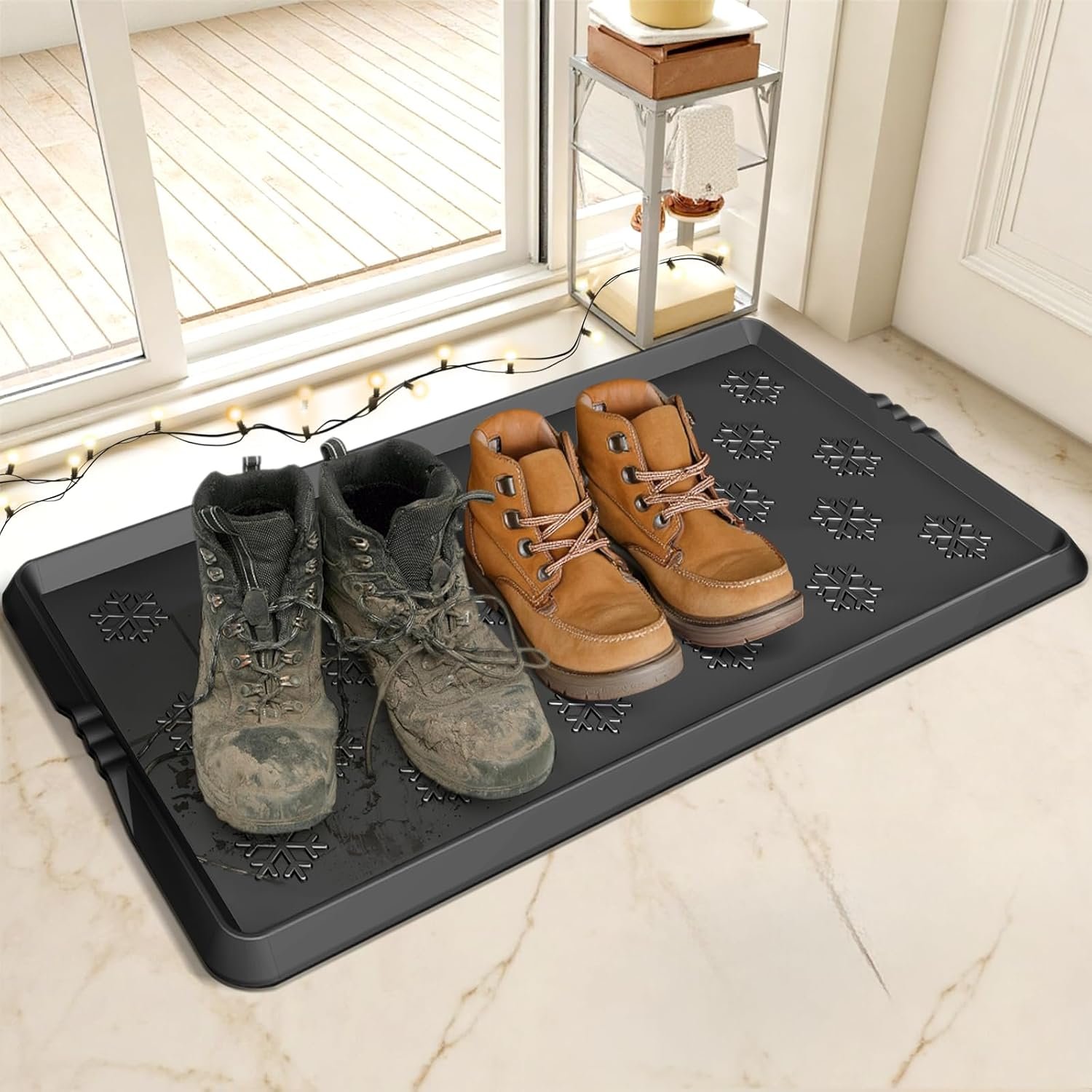 Azadx Heavy Duty Boot Tray Shoe Mat Tray for Entryway 16″x32″ Waterproof