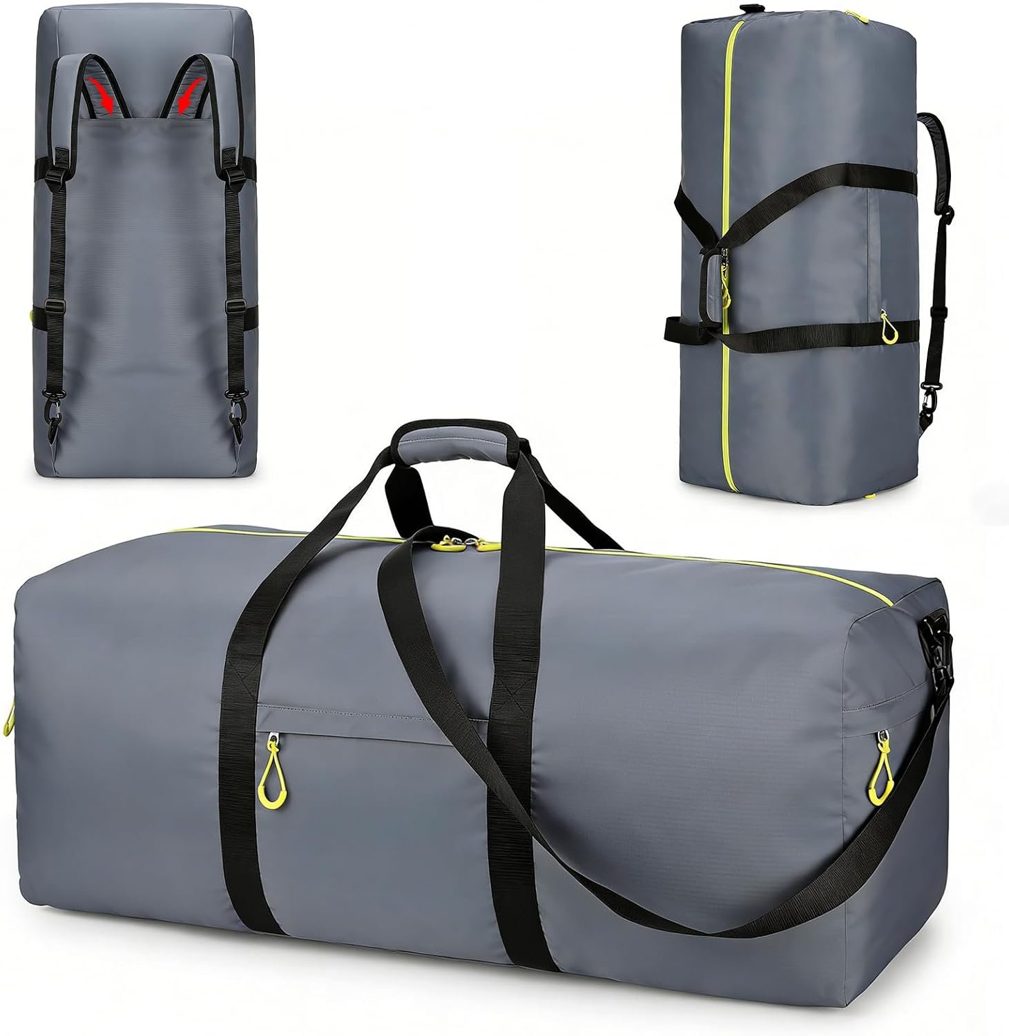 Uarition 100L Large Duffle Bag for Travel Camping – Grey