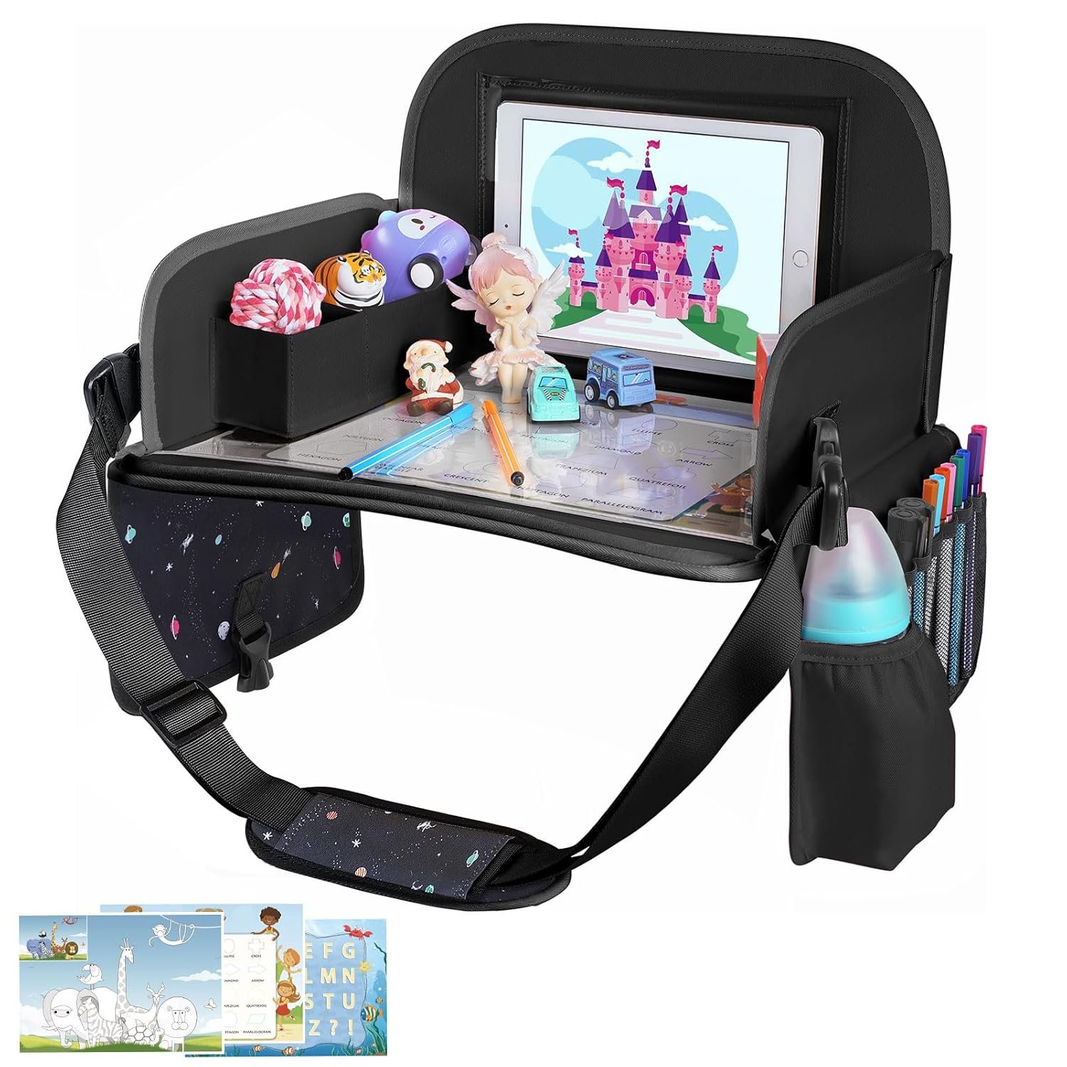 MENZOKЕ Kids Travel Tray, Road Trip Activities for Kids Toddlers