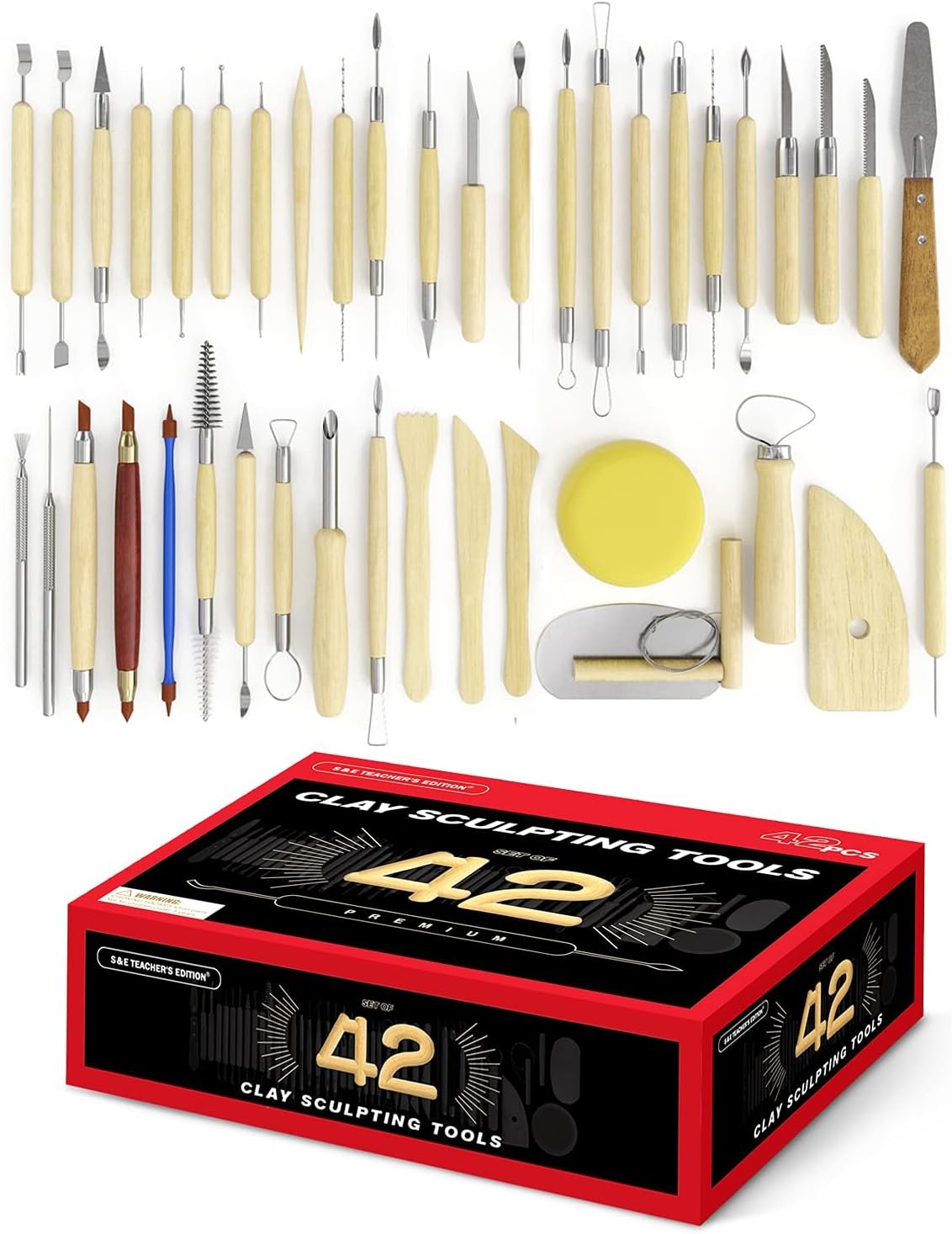 S & E TEACHER’S EDITION 42 Pcs Polymer Clay Tools