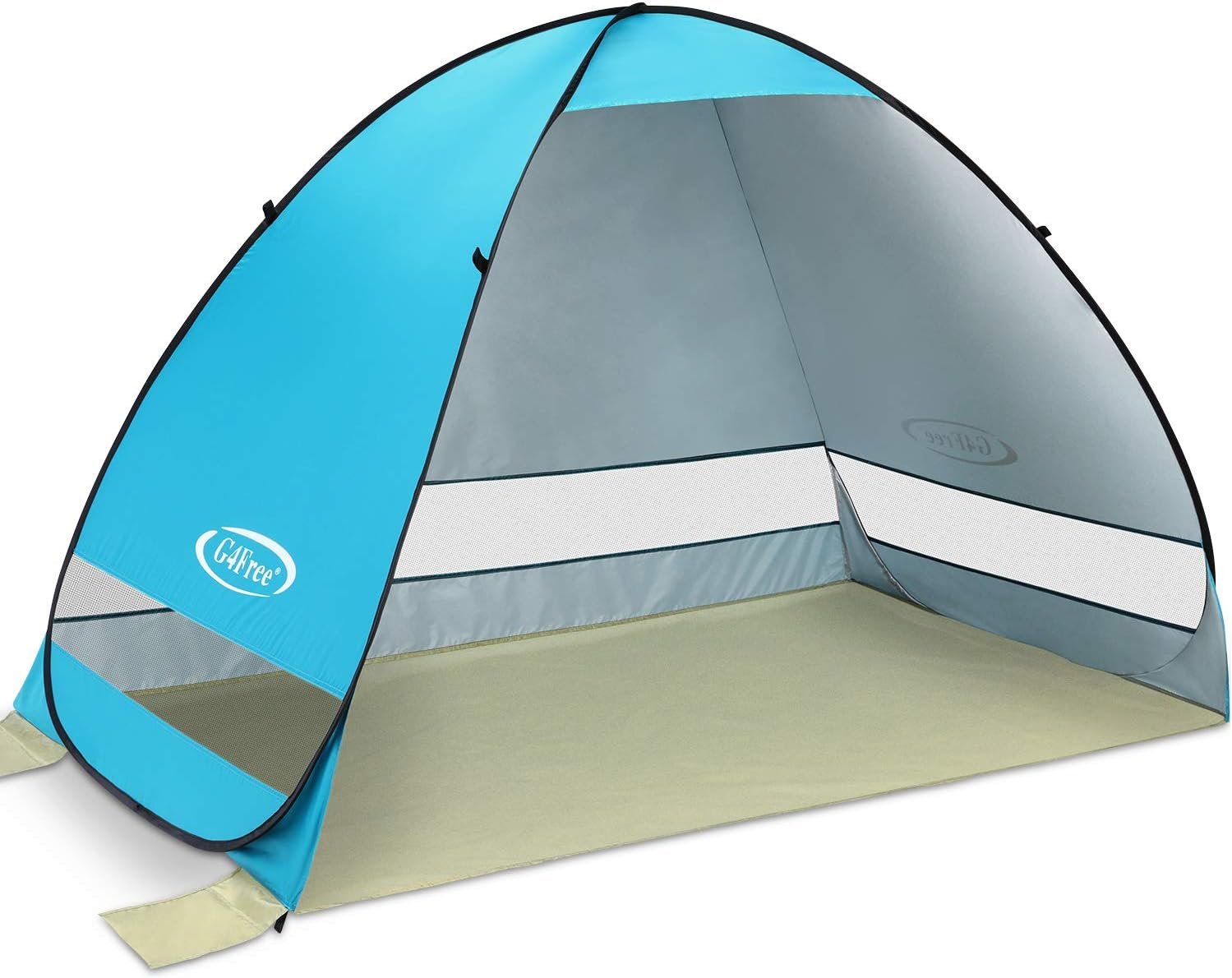 G4Free Large Pop up Beach Tent UPF50+ Automatic Sun Shelter Canopy Portable