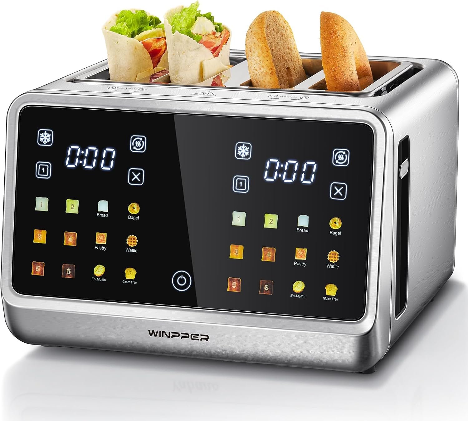 4 Slice Touchscreen Toaster, Digital Display